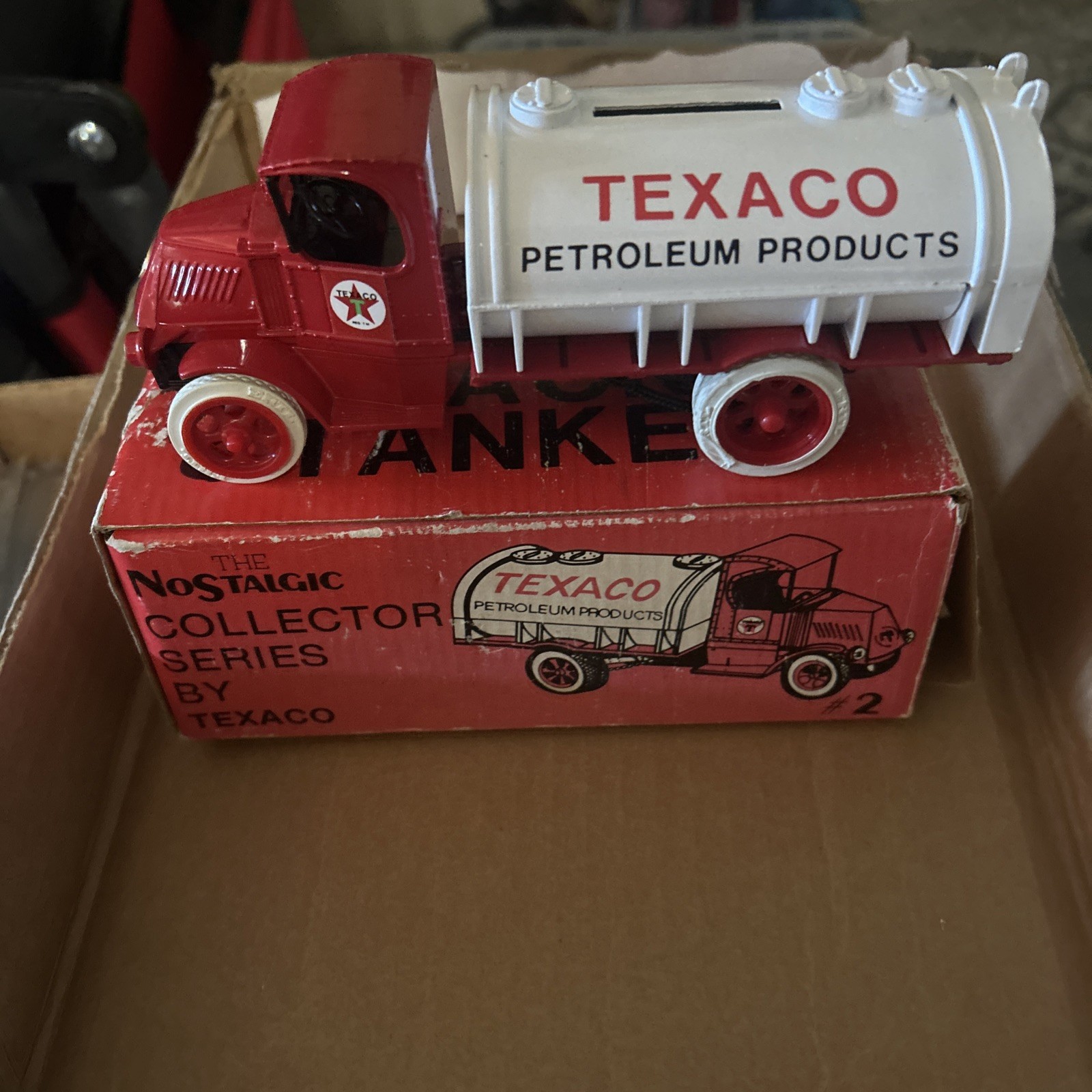 Rare ERTL Texaco 1926 Mack Tanker Collector Series #2 Die Cast 1985 Coin Bank 