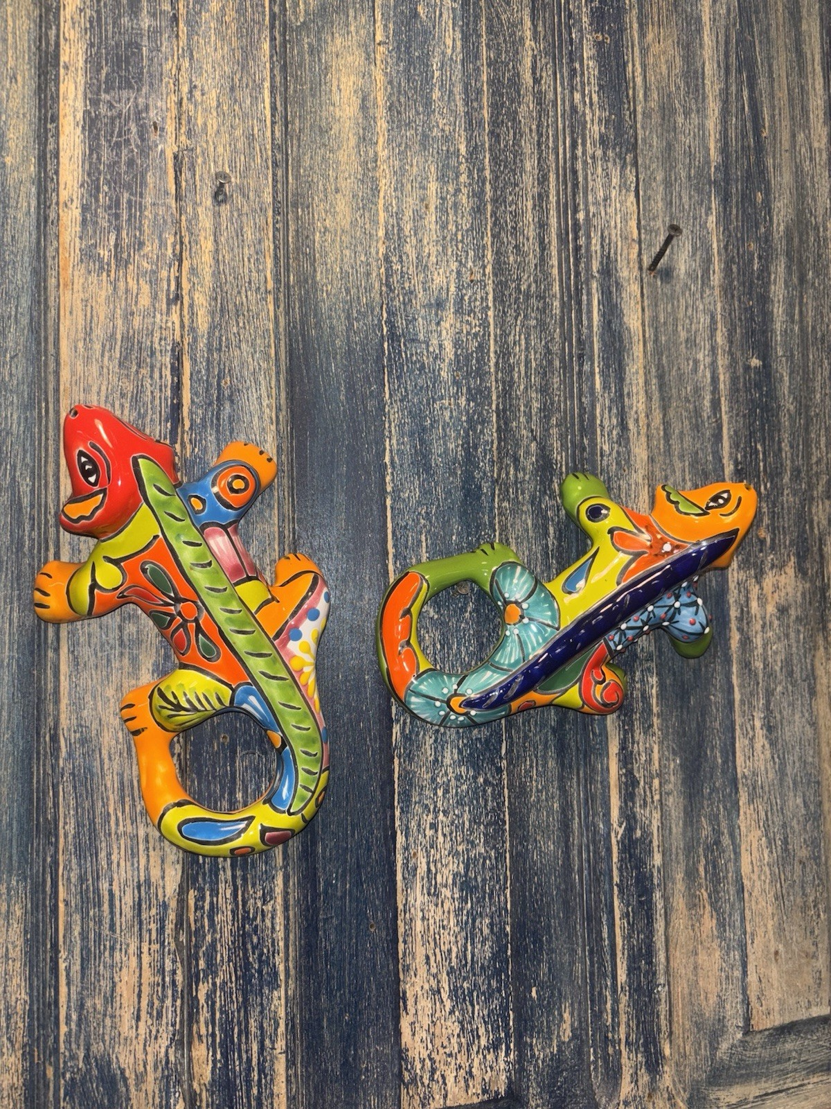 Talavera Pair of Iguanas