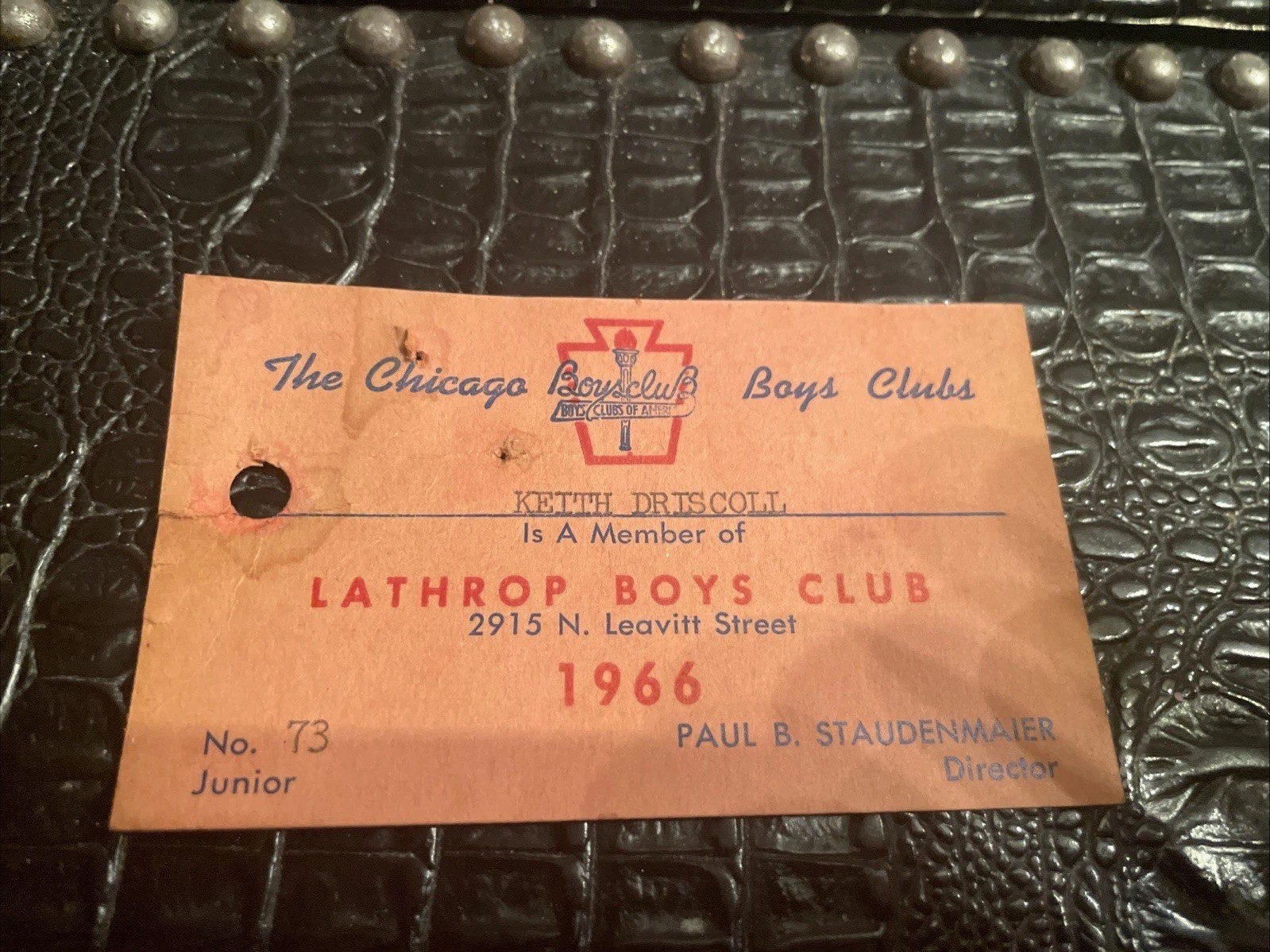Chicago Boys Club Vintage Card