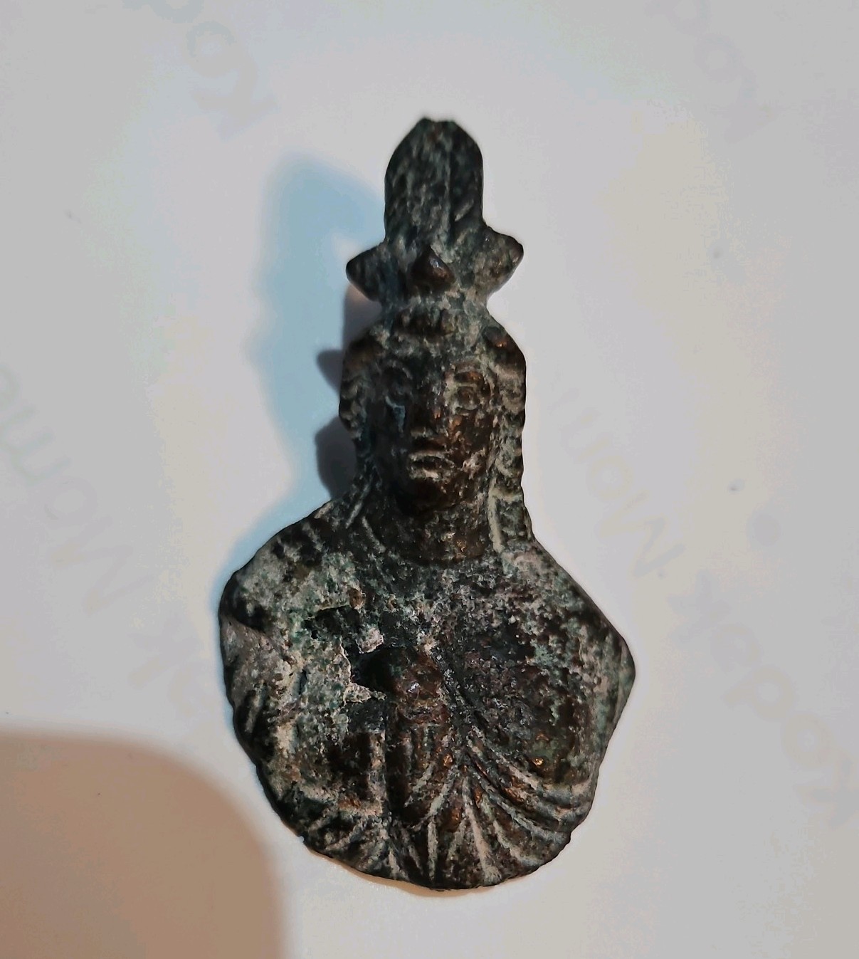 Original Ancient Roman Bronze Counter Weight- God Isis C.2nd - 3rd Cent. A.D.