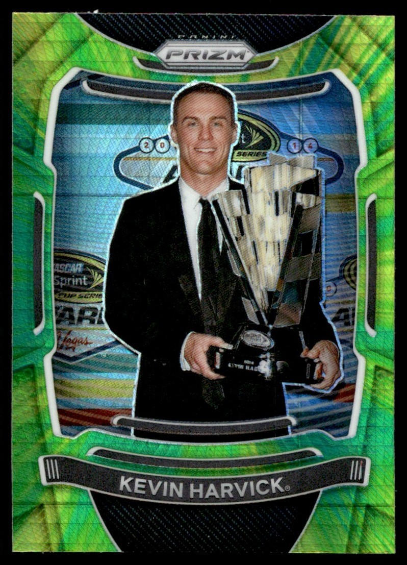 2021 Panini Prizm Racing Green Hyper Prizm Kevin Harvick #36
