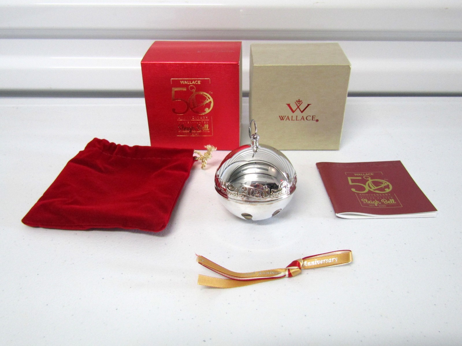 Wallace 2020 Silver Plated Sleigh Bell 50th Edition 1971-2020