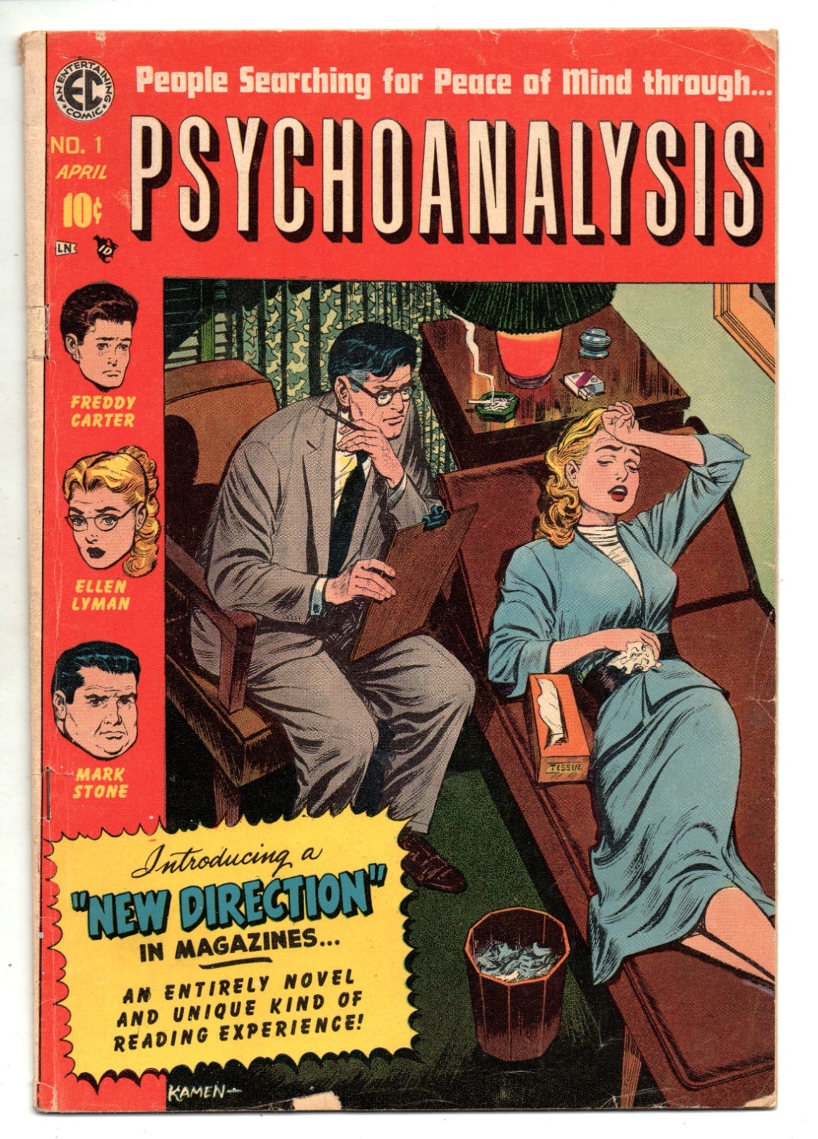 Vintage comic book PSYCHOANALYSIS #1 the New Direction of EC Comics 1955 3.0 ish