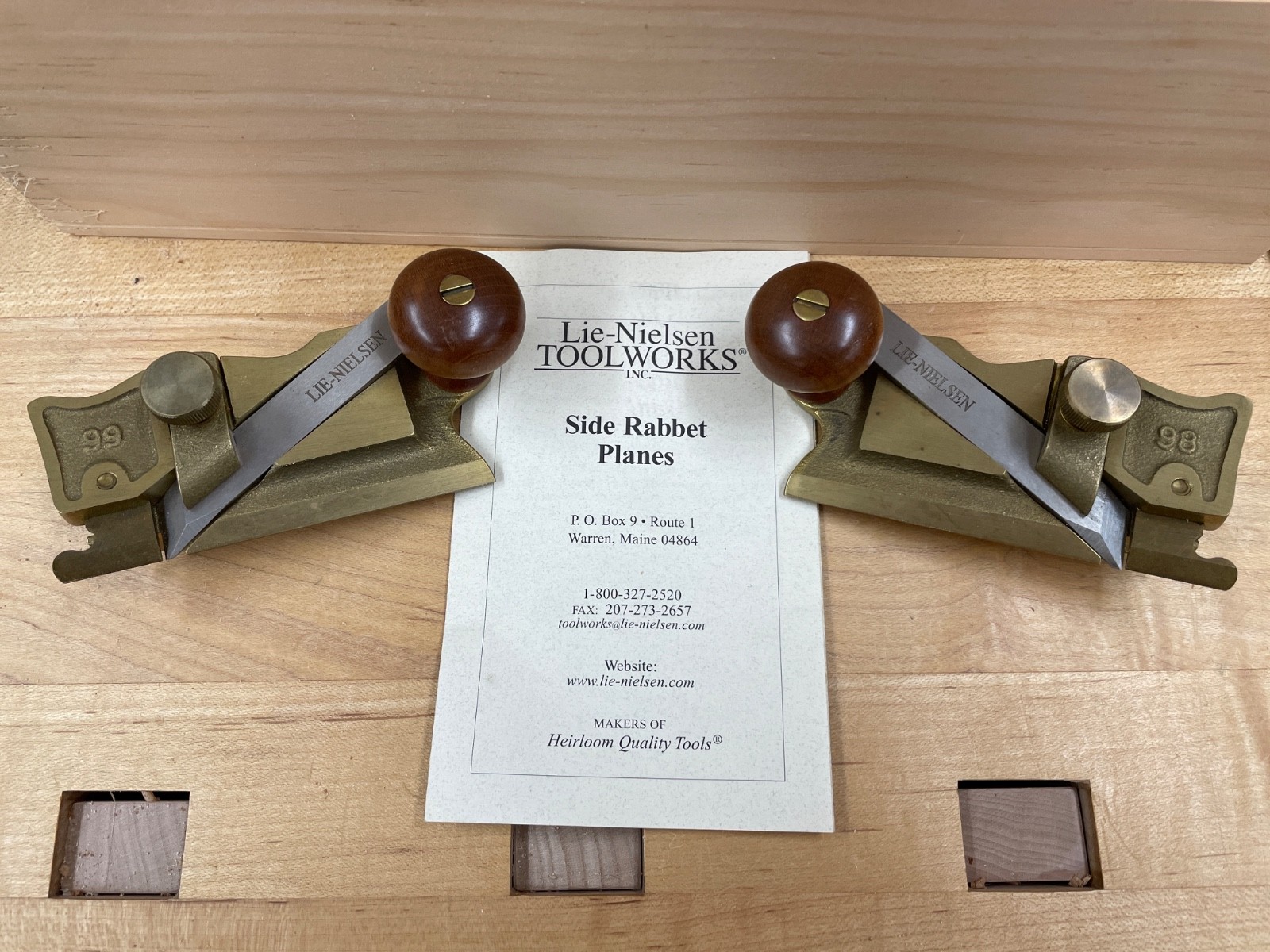 Lie-Nielsen Side Rabbet Plane Pair (#98/99)