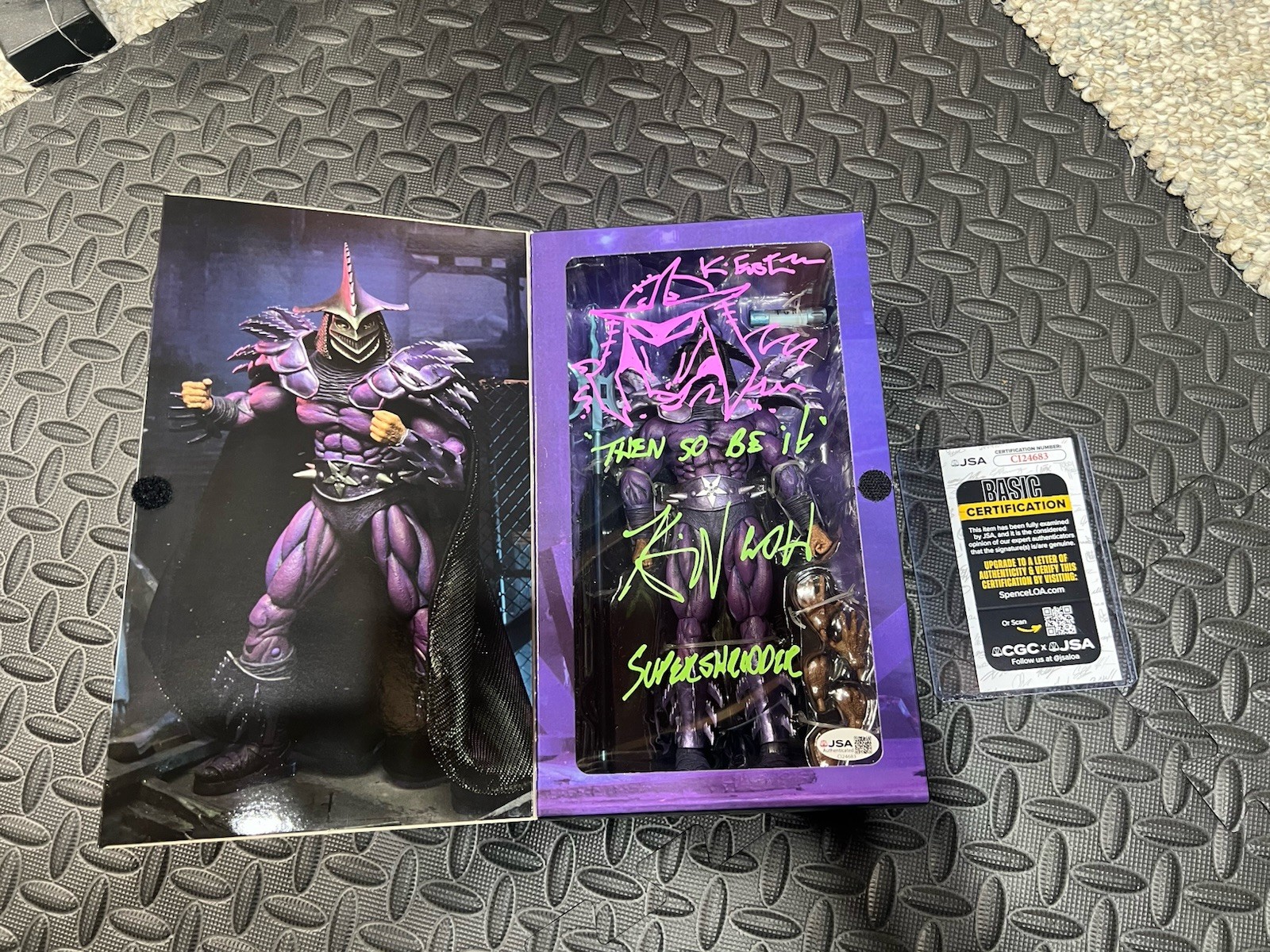 KEVIN NASH & EASTMAN SIGNED SUPER SHREDDER TEENAGE MUTANT NINJA TURTLES NECA JSA