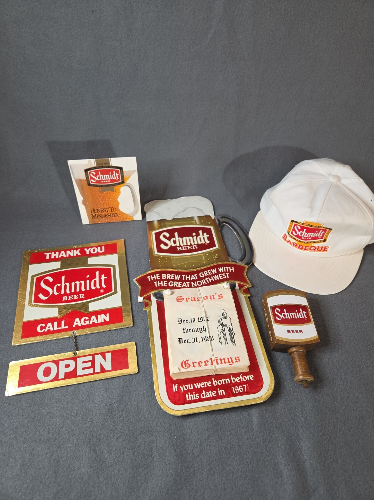 Vintage Schmidt Beer Lot Of 5 Items