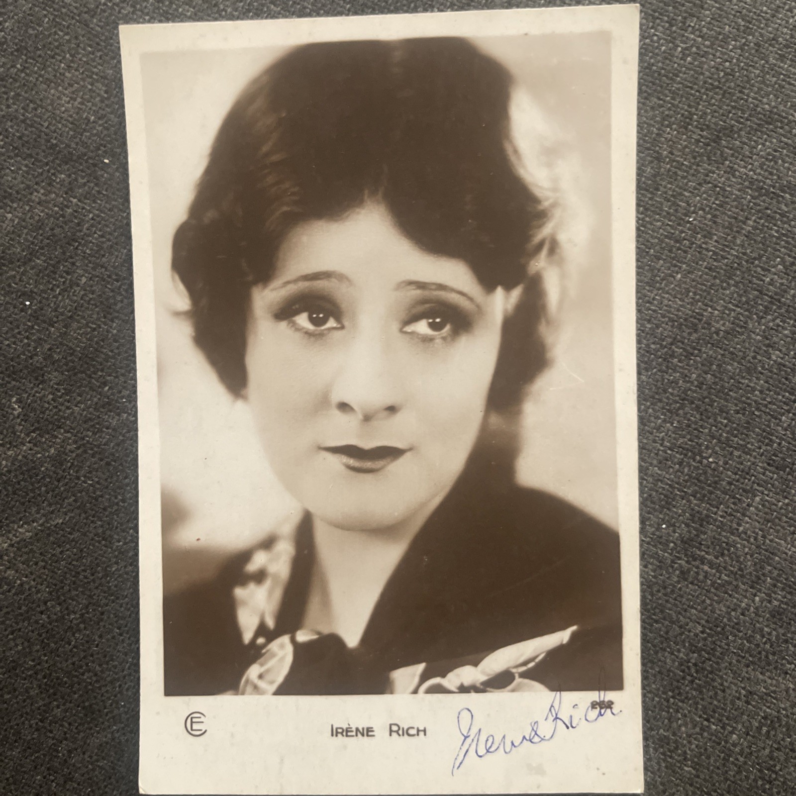 Vintage Irene Rich Cinema Postcard Autograph Signature Dedication