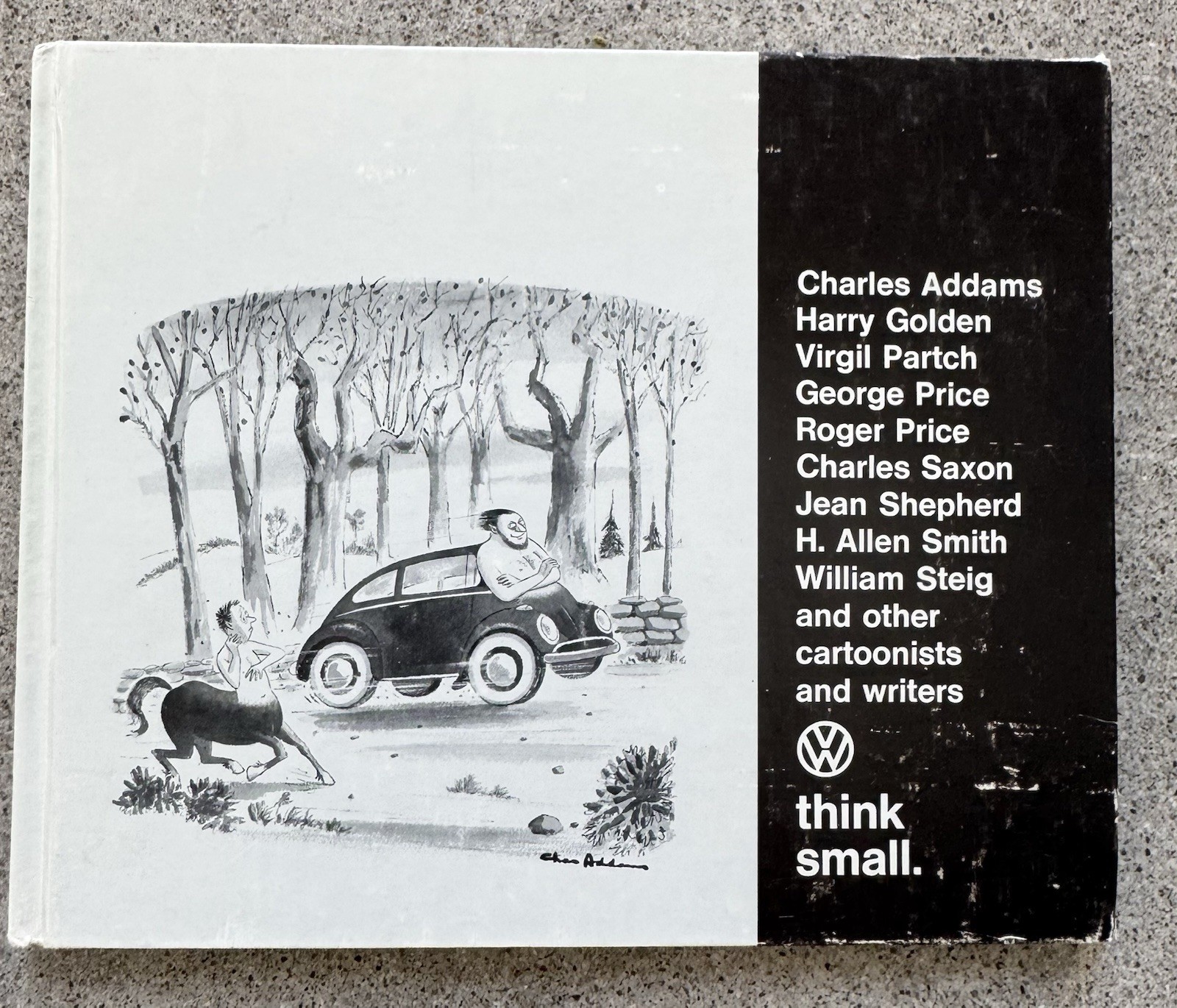 Think Small Volkswagen Cartoonists Book 1967 Charles Addams Steig VW Ads