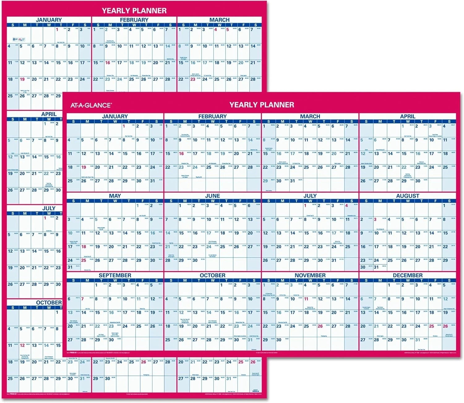 AT-A-GLANCE 2026 Erasable Calendar, Dry Erase Wall Planner, 48 x 32 AT-A-GLANCE 2026 Erasable Calendar, Dry Erase Wall Planner, 48 x 32