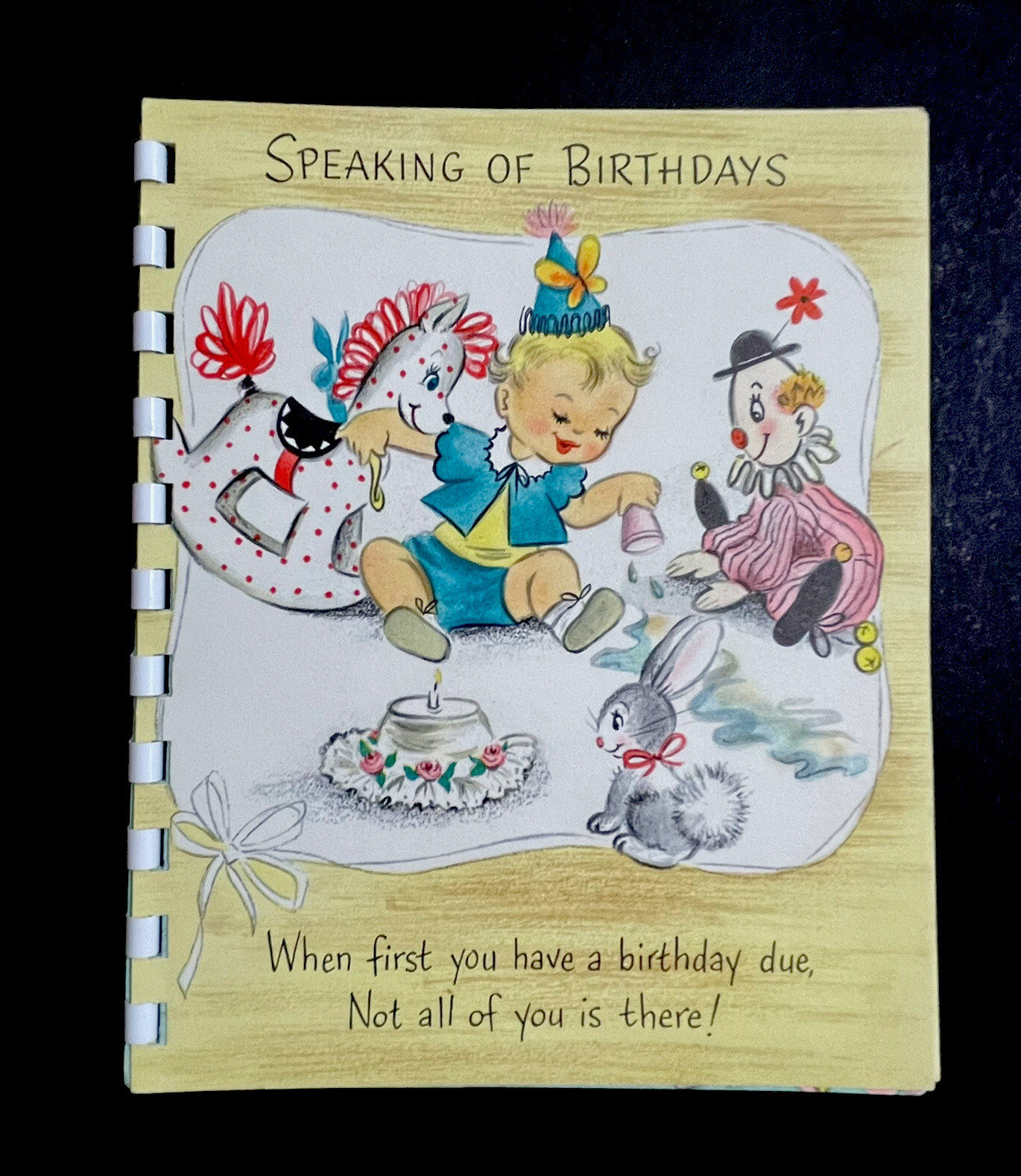 Hallmark Birthday Party Spiral-Bound 16-Page Greeting Card Vintage 1950s RARE Hallmark Birthday Party Spiral-Bound 16-Page Greeting Card Vintage 1950s RARE