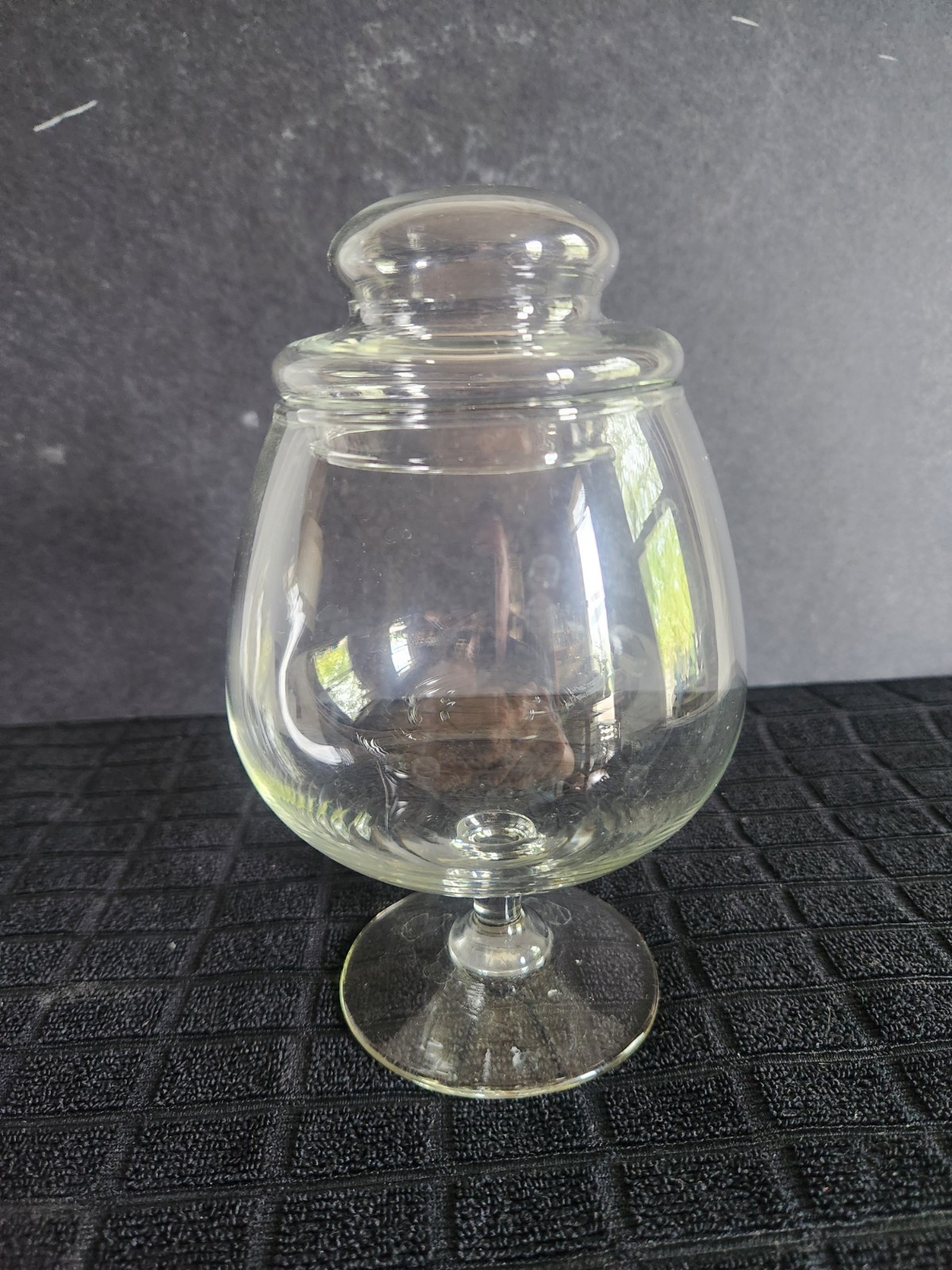Crystal Glass Candy Dish with Lid Pedestal Crystal Creations by Libbey Glass  7