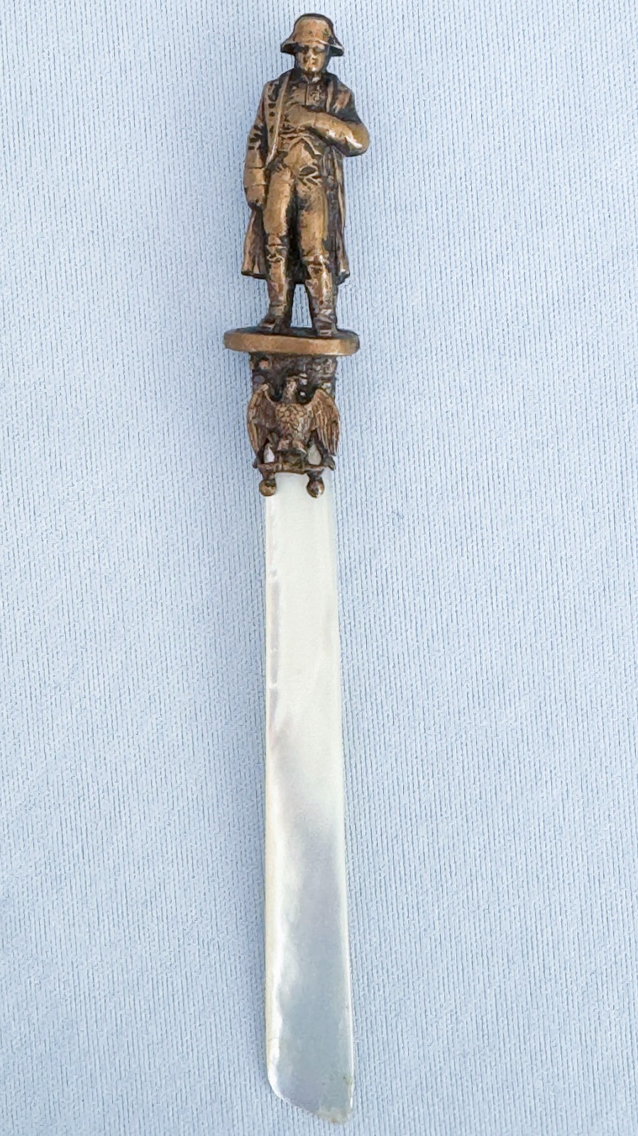 Antique Emperor Napoleon Mother of Pearl Letter Opener w Glass Stanhope Antique Emperor Napoleon Mother of Pearl Letter Opener w Glass Stanhope