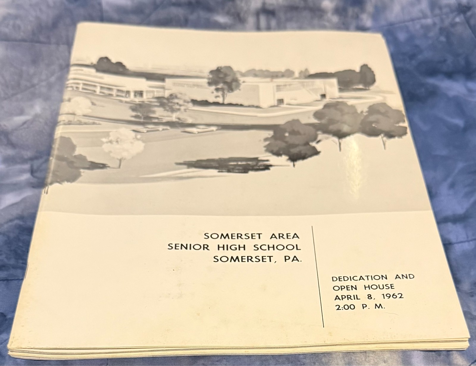 Vintage Somerset PA High School 1962 Dedication book for new school building