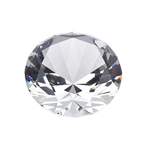 80mm/3'' Home Office Decor Wedding Decoration Glass Diamond Shaped Paperweight