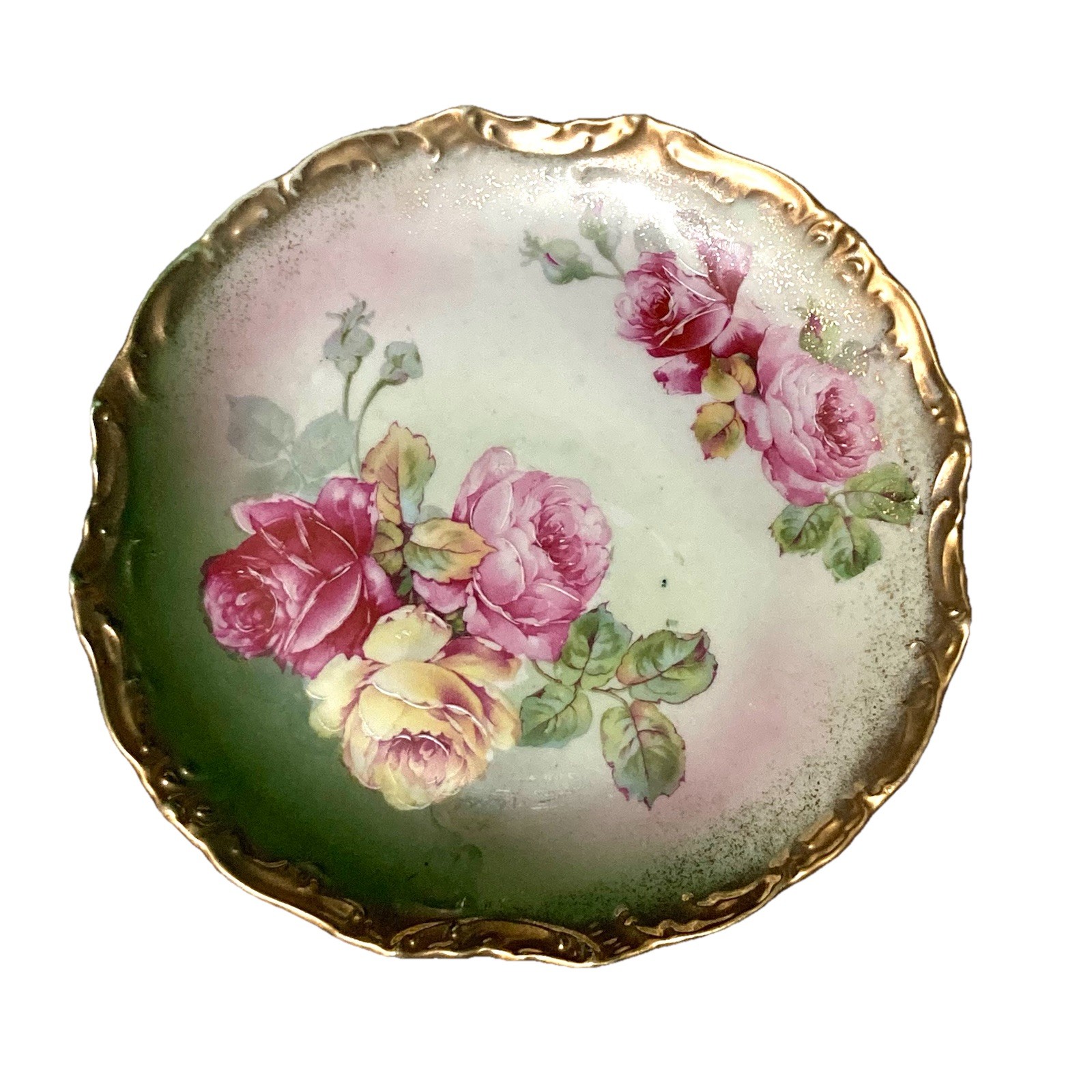Antique Wheelock & Co Dresden Rose Plate 8