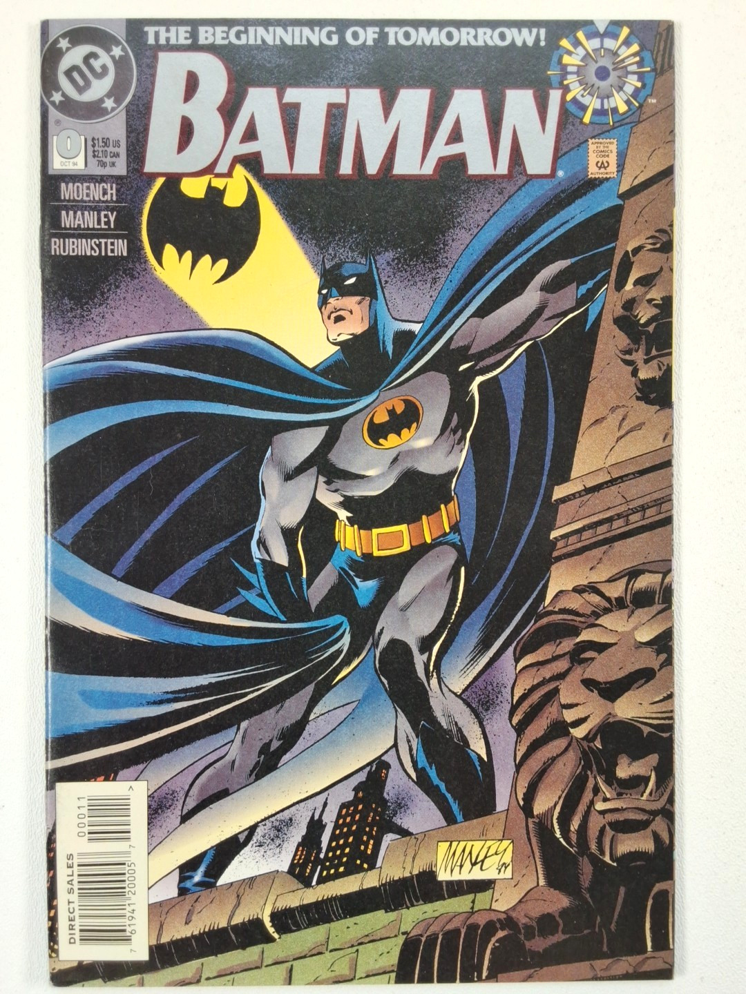 Batman #0 1984 DC Comic Book Direct Variant Moench Manley Rubinstein Beginning