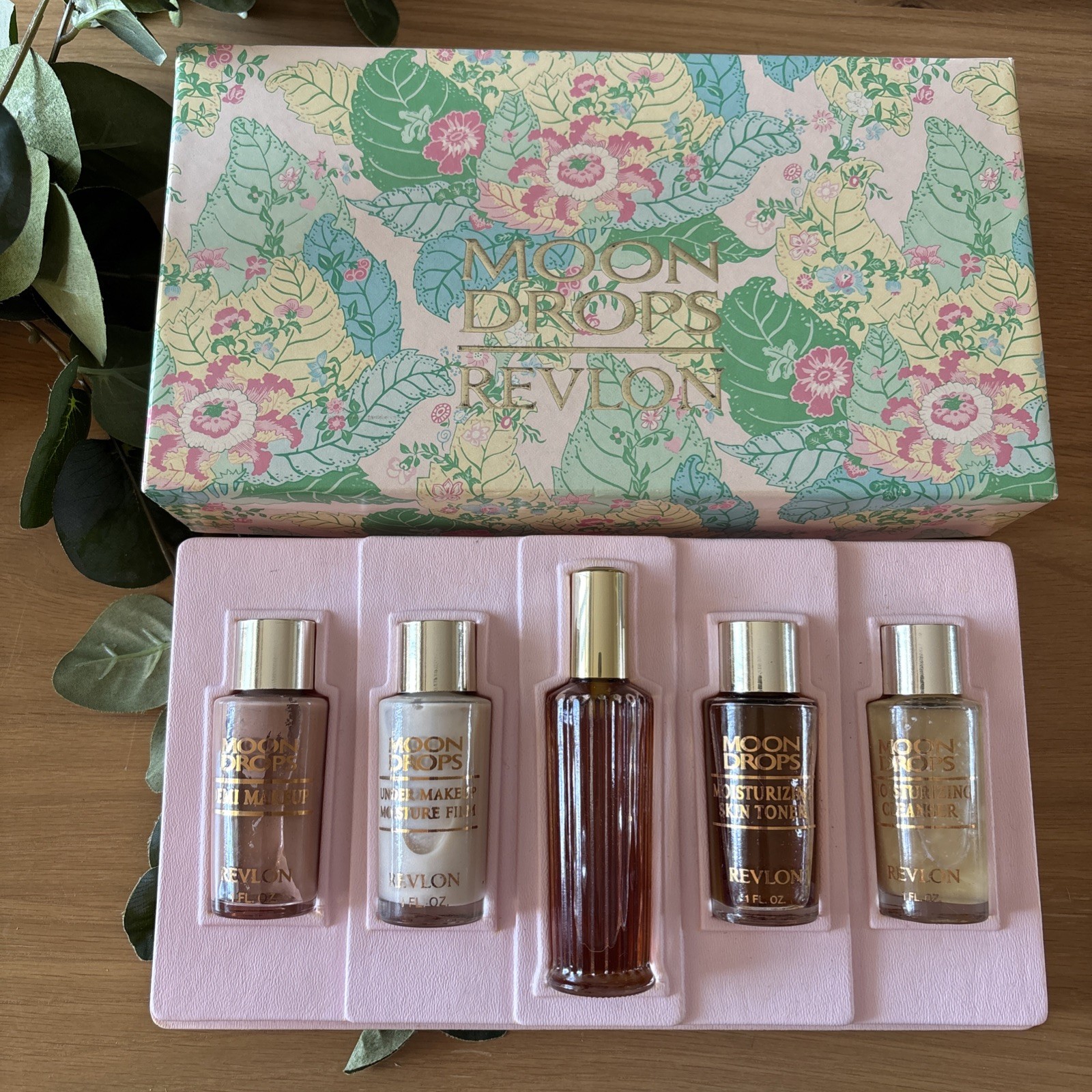 RARE Revlon Moon Drops Beautiful 5 Kit Set Perfume Demi Makeup Vintage 1970s