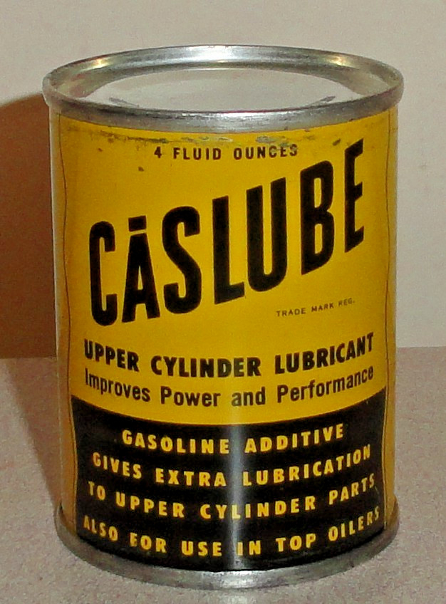 Vintage NOS 4 oz CASLUBE Upper Cylinder Lubricant Oil Can - Handy Oiler Size Tin