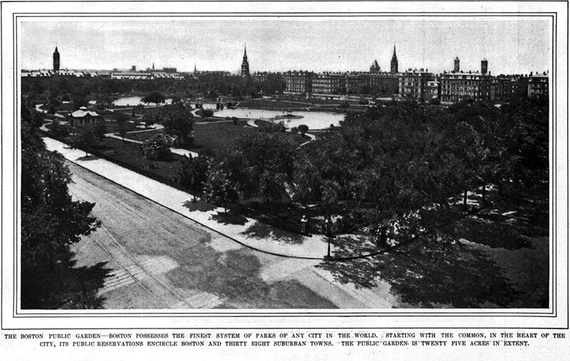 Boston City of a Great Tradition State House Beacon Street Public Garden 1902