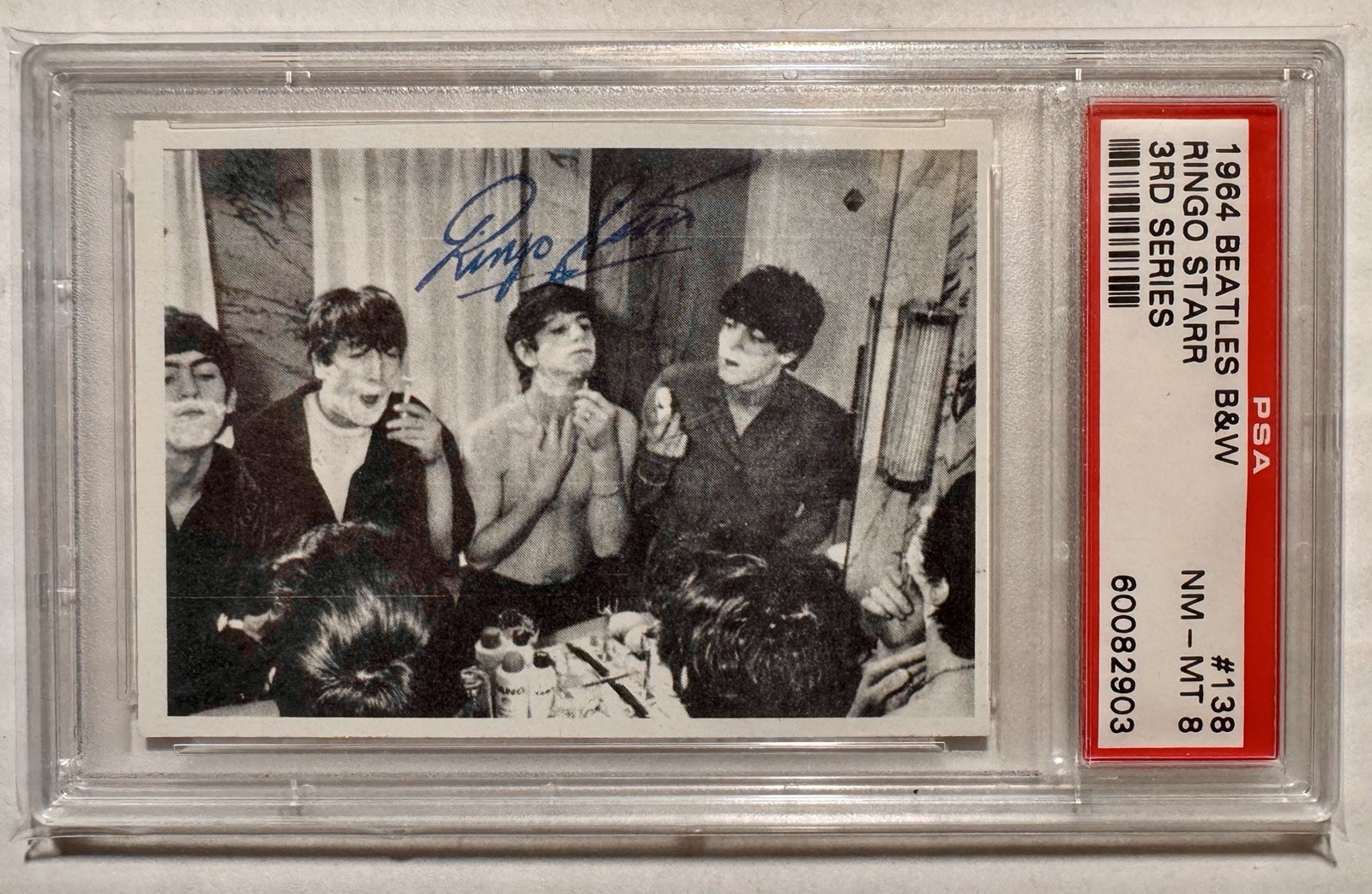 1964 Topps Beatles B&W #138 Ringo Starr 3rd Series PSA 8 NM-MT