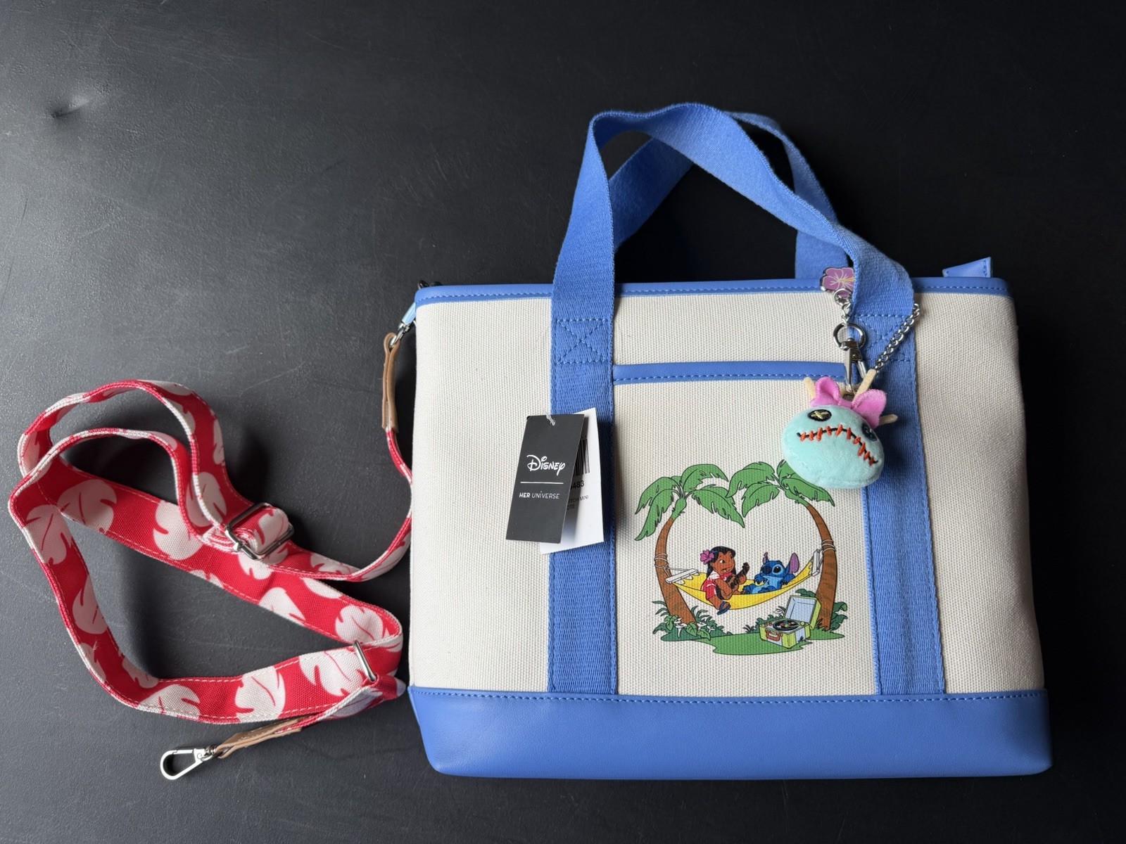Her Universe Disney Lilo & Stitch Hammock Mini Tote Scrump Charm NWT