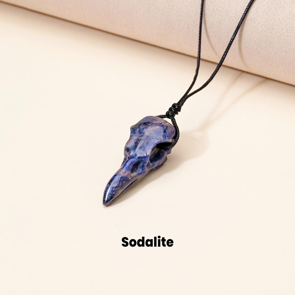 1pc Aventurine Obsidian Crow Skull Hanging Ornament Gothic Decor Gift