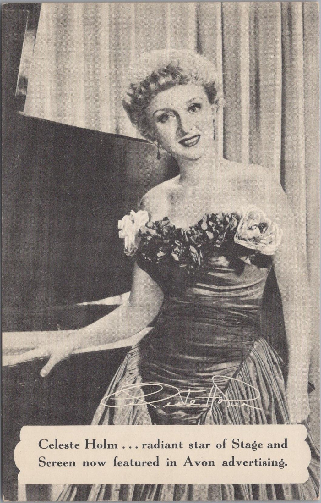 Postcard Celeste Holm Actor Featured Avon Advertising Postcard Celeste Holm Actor Featured Avon Advertising