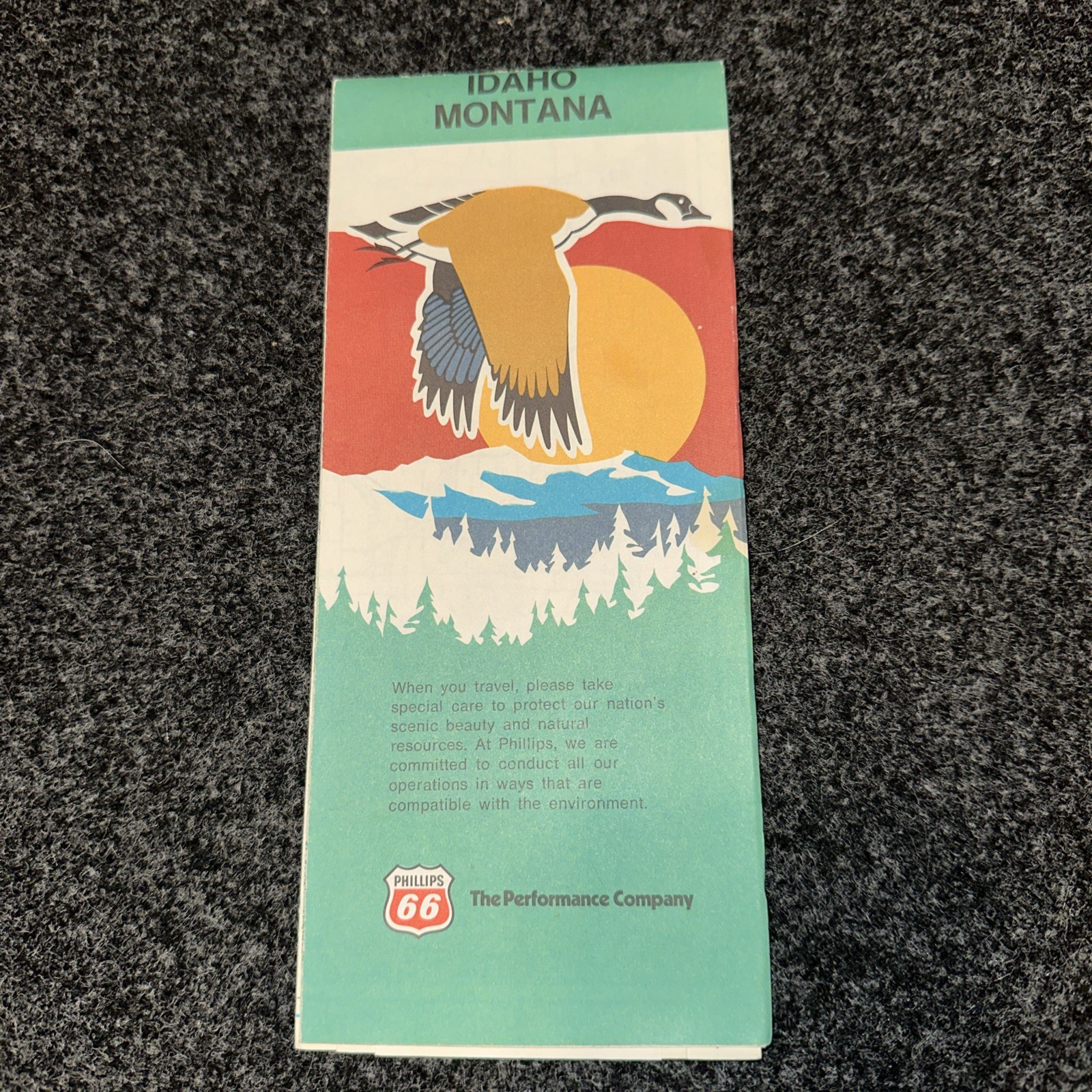 IDAHO - MONTANA 1974 Vintage PHILLIPS 66 Travel Guide Road Map Rand McNally IDAHO - MONTANA 1974 Vintage PHILLIPS 66 Travel Guide Road Map Rand McNally