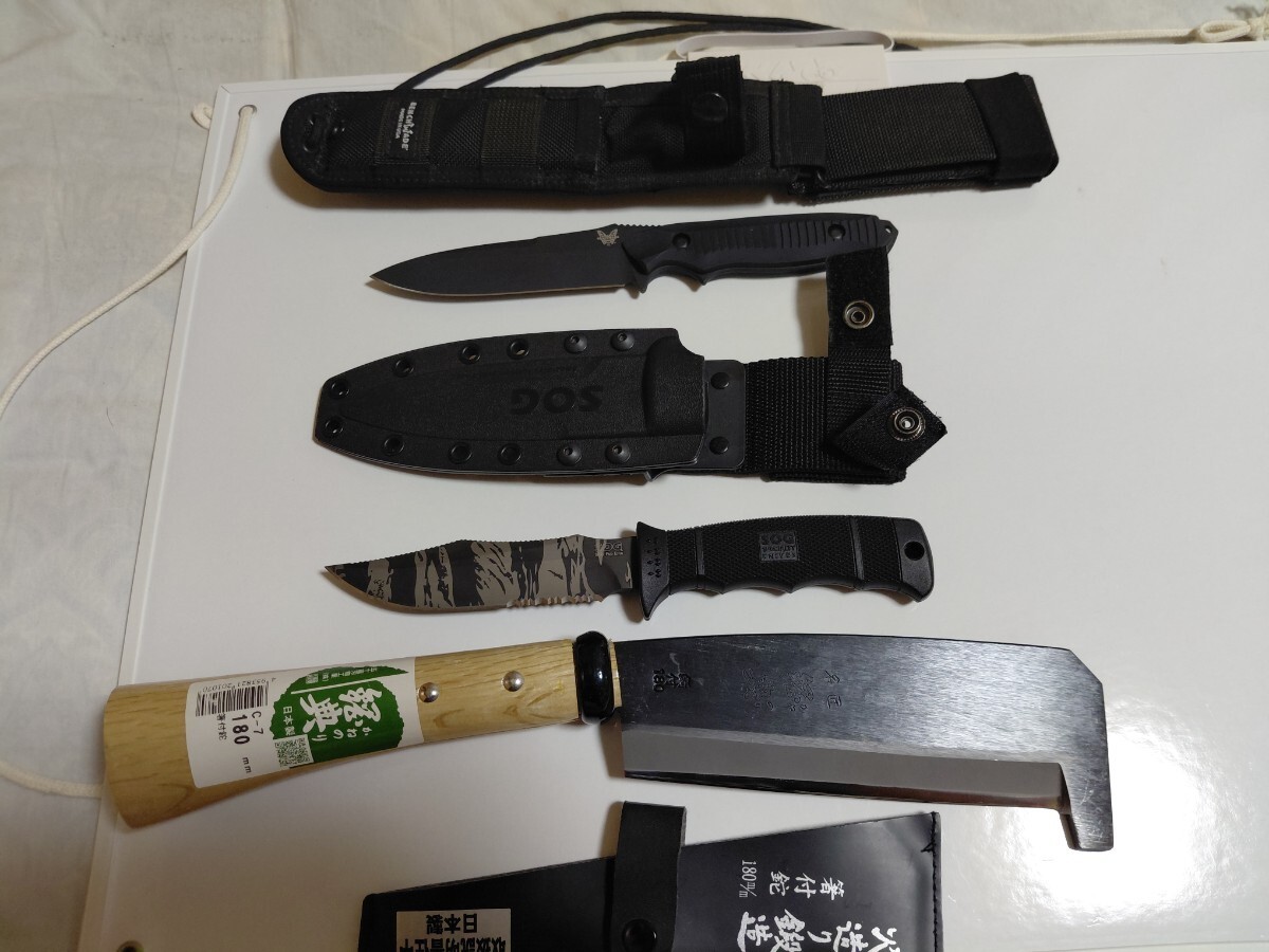 Benchmade Nimravus SOG SEAL Pup Elite Tiger Stripe Knife