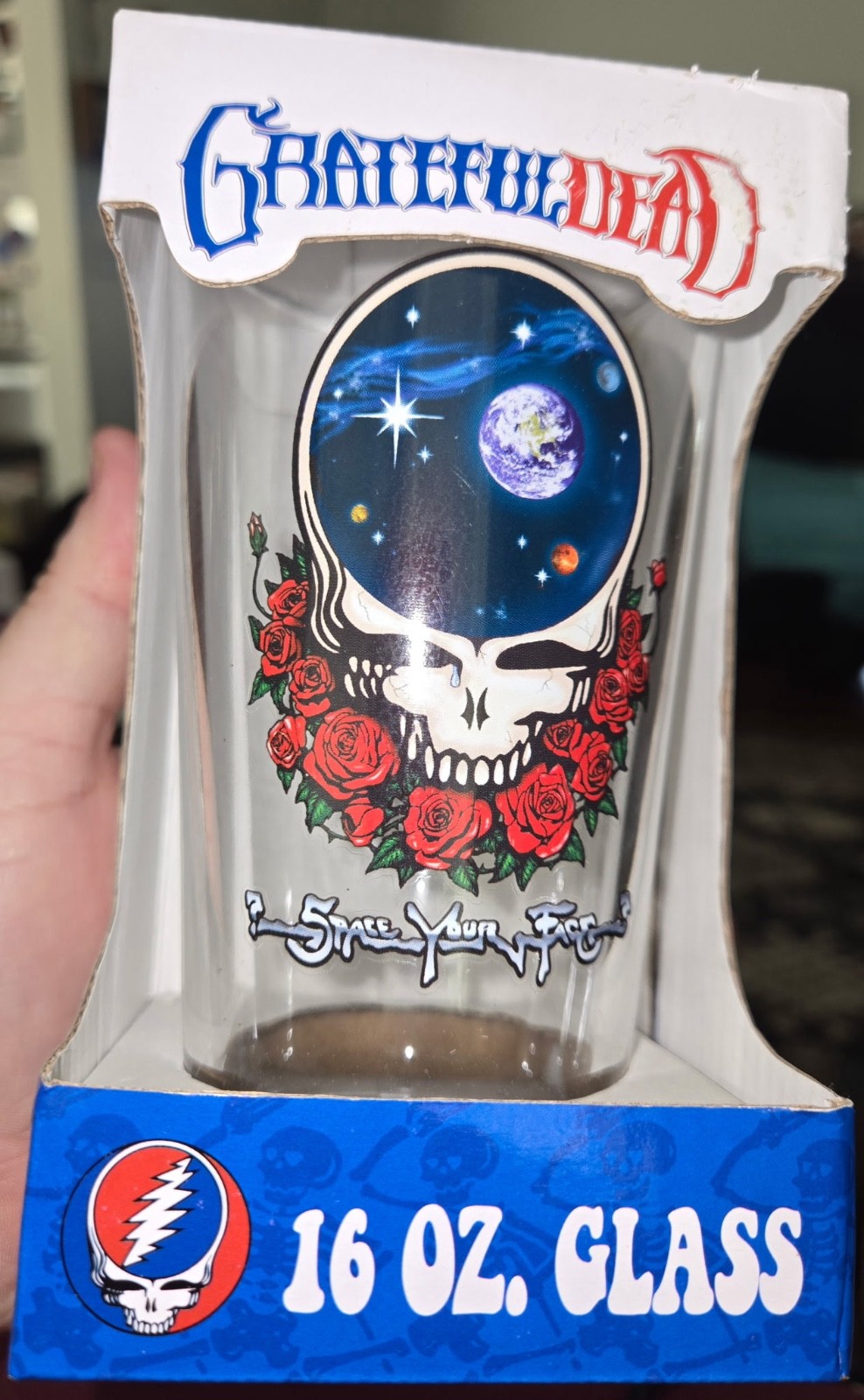 vintage Grateful Dead collector glass 16 oz.  Still in Box. Unused