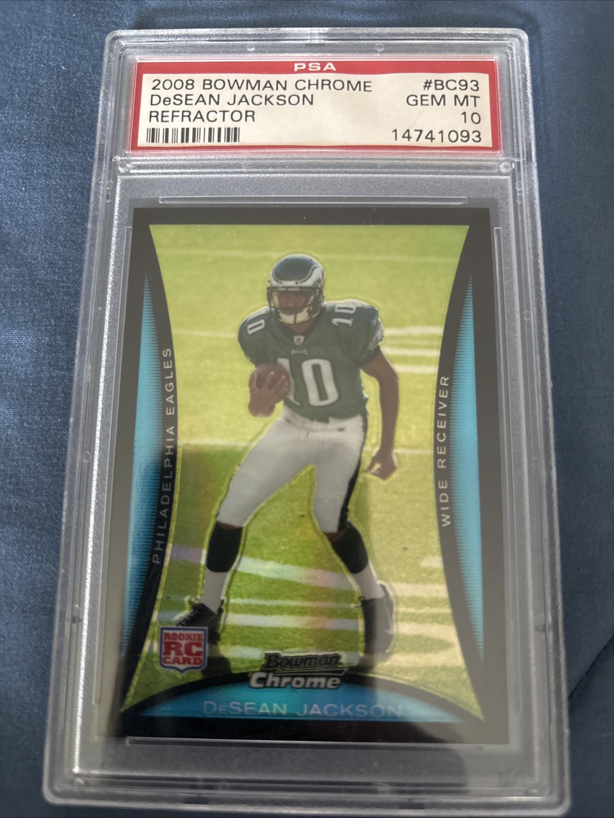 ✅2008 Bowman Chrome Refractor Desean Jackson Rare Population 10 PSA 10 Eagles✅