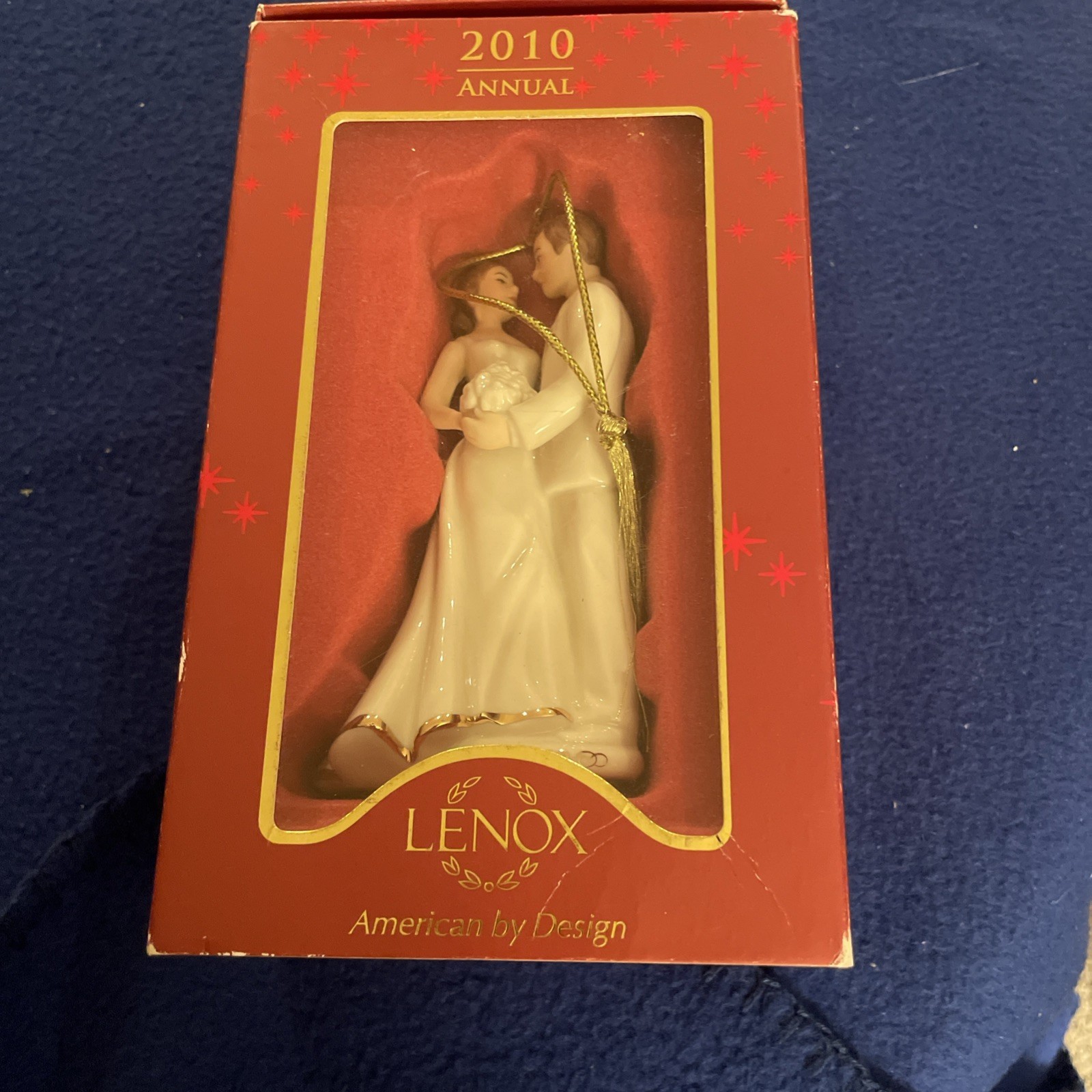 Lenox 2010 Bride and Groom Porcelain Figurine Cake Topper/Ornament Wedding ~ NEW