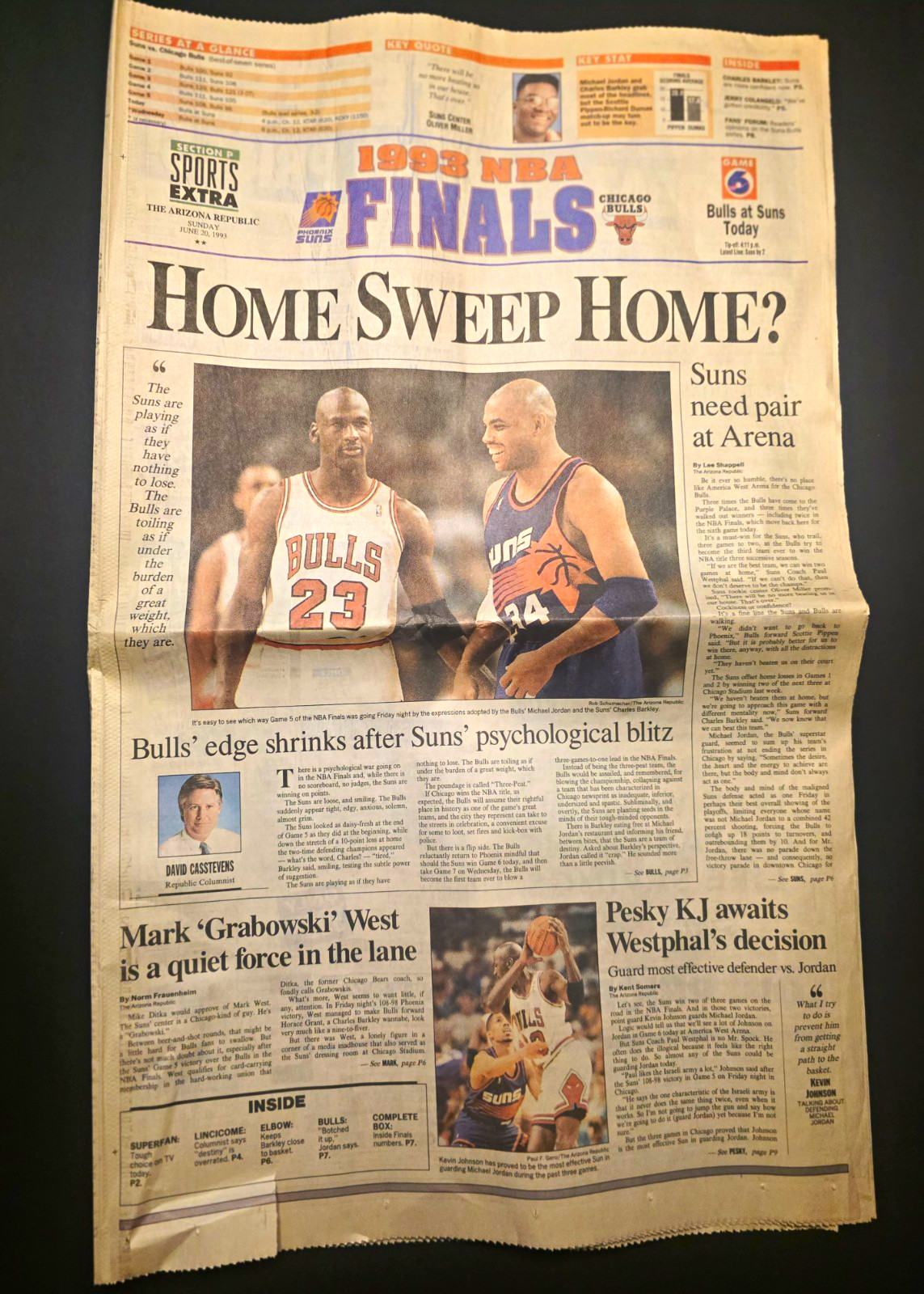 The Arizona Republic Sports Extra Section P 