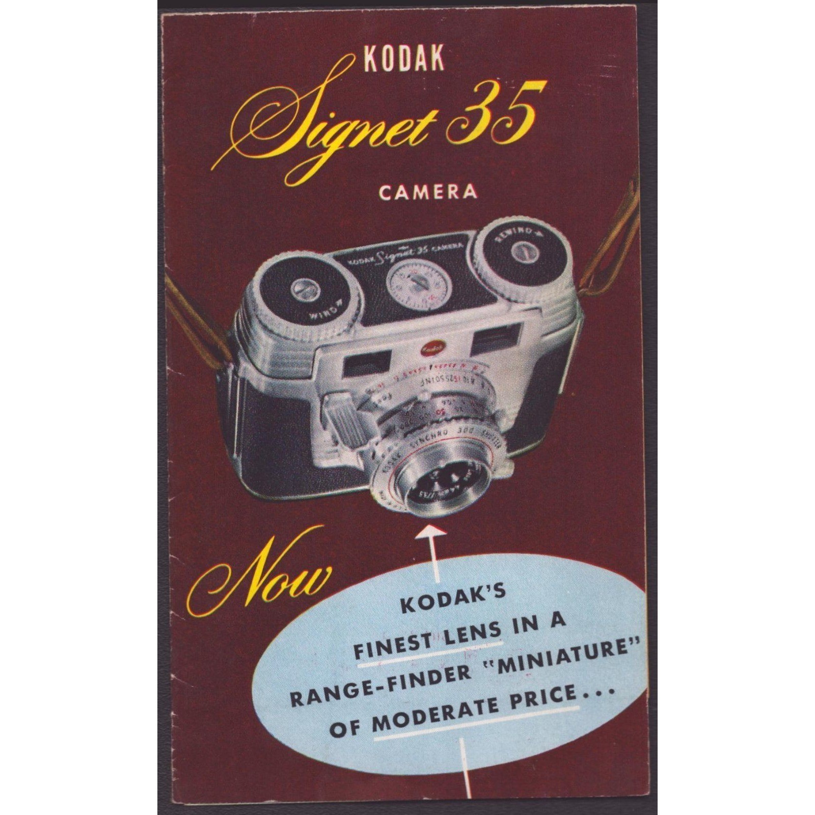 Vintage 1952 Kodak Signet 35 Camera Sales Brochure Price List Calandra\'s Omaha