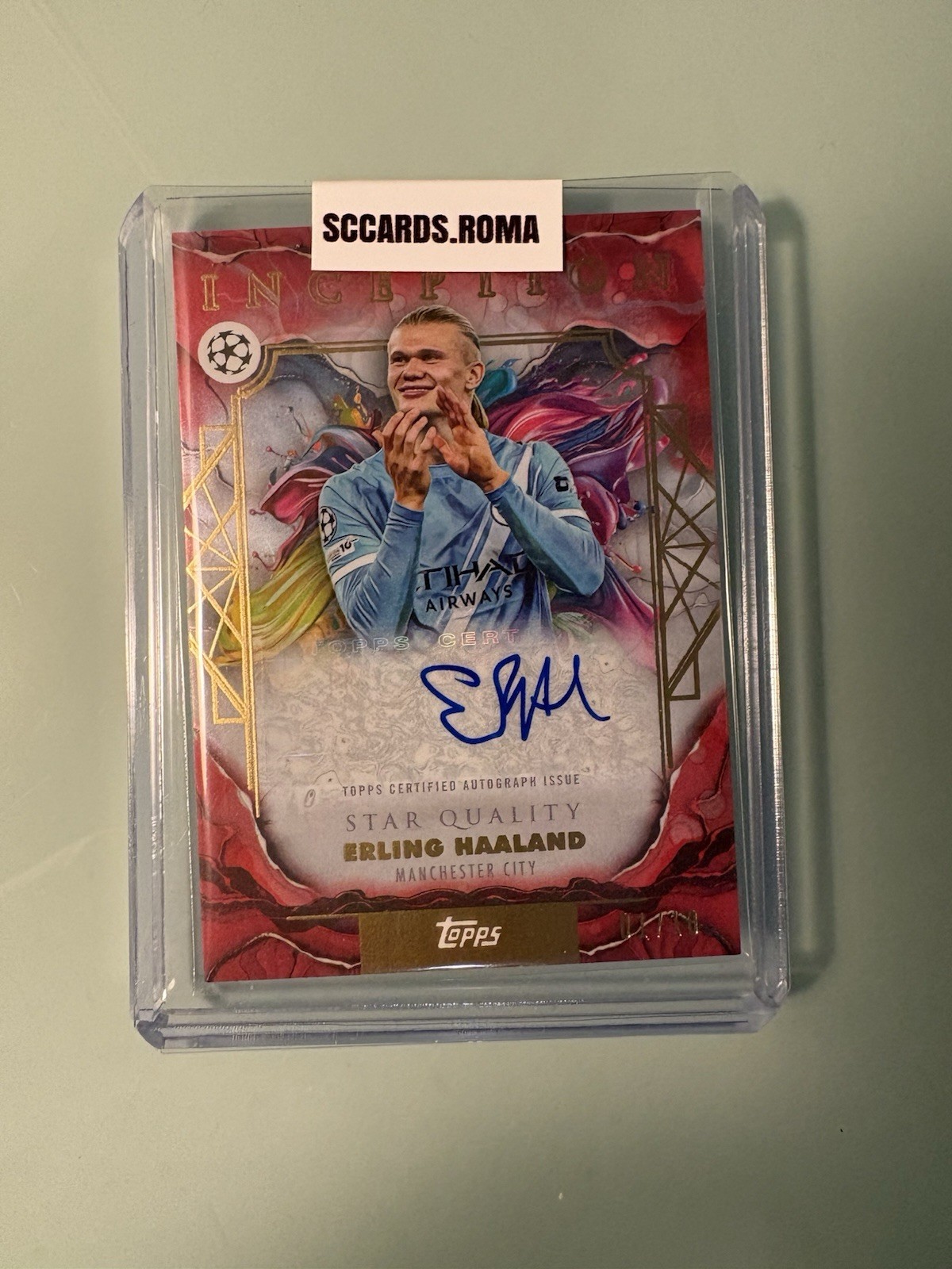 Topps Inception UCC 2025/26 Erling Haaland Star Quality Auto SQ-EH /10