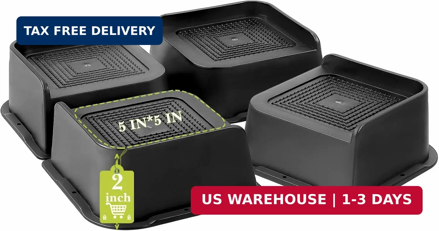 Bed Risers 2 inch, 3 inch, 4 inch, 6 inch, 8 inch Heavy Duty, Oversized Furnitur
