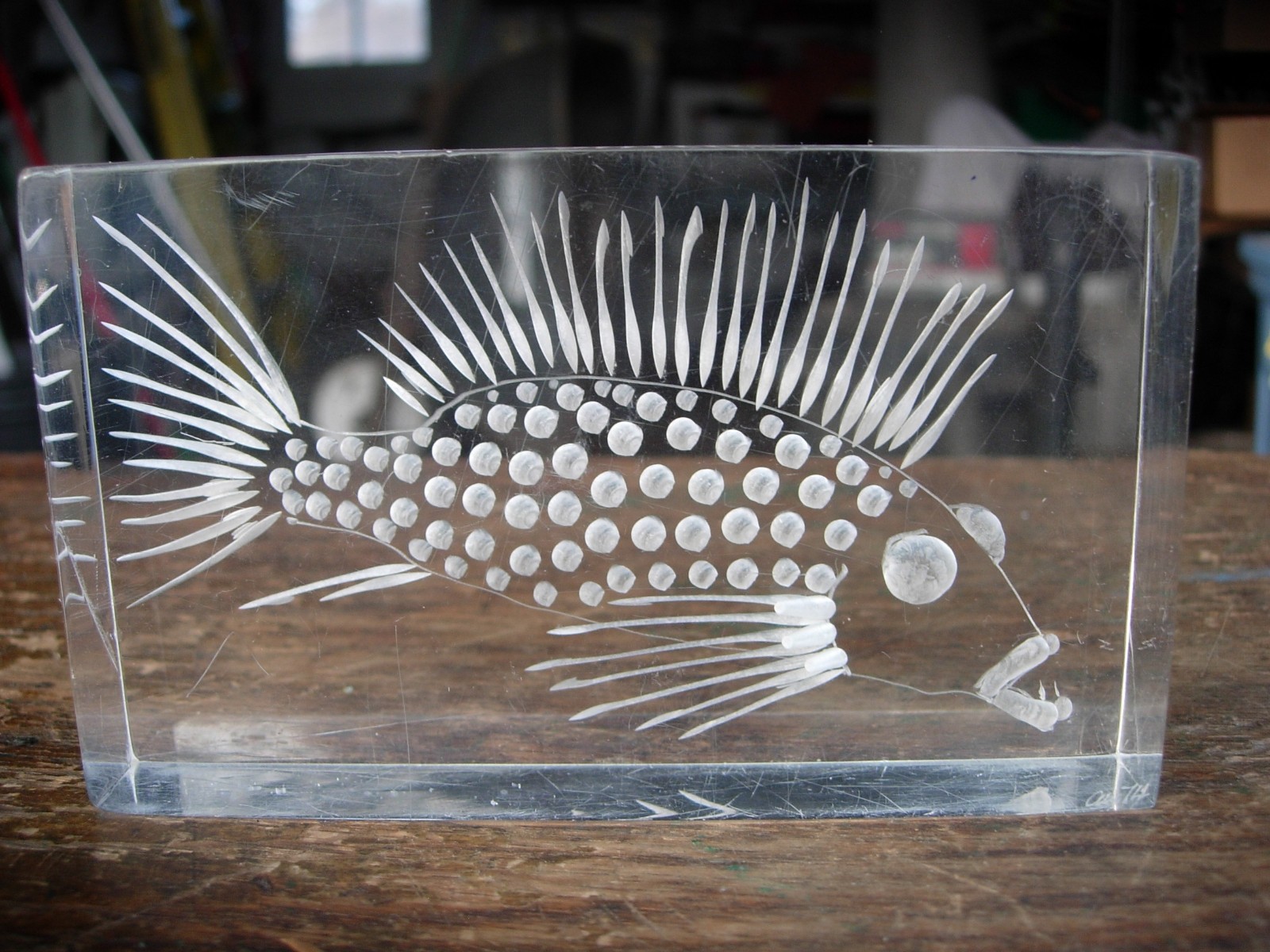 COOL MCM Intaglio Acrylic Lucite 