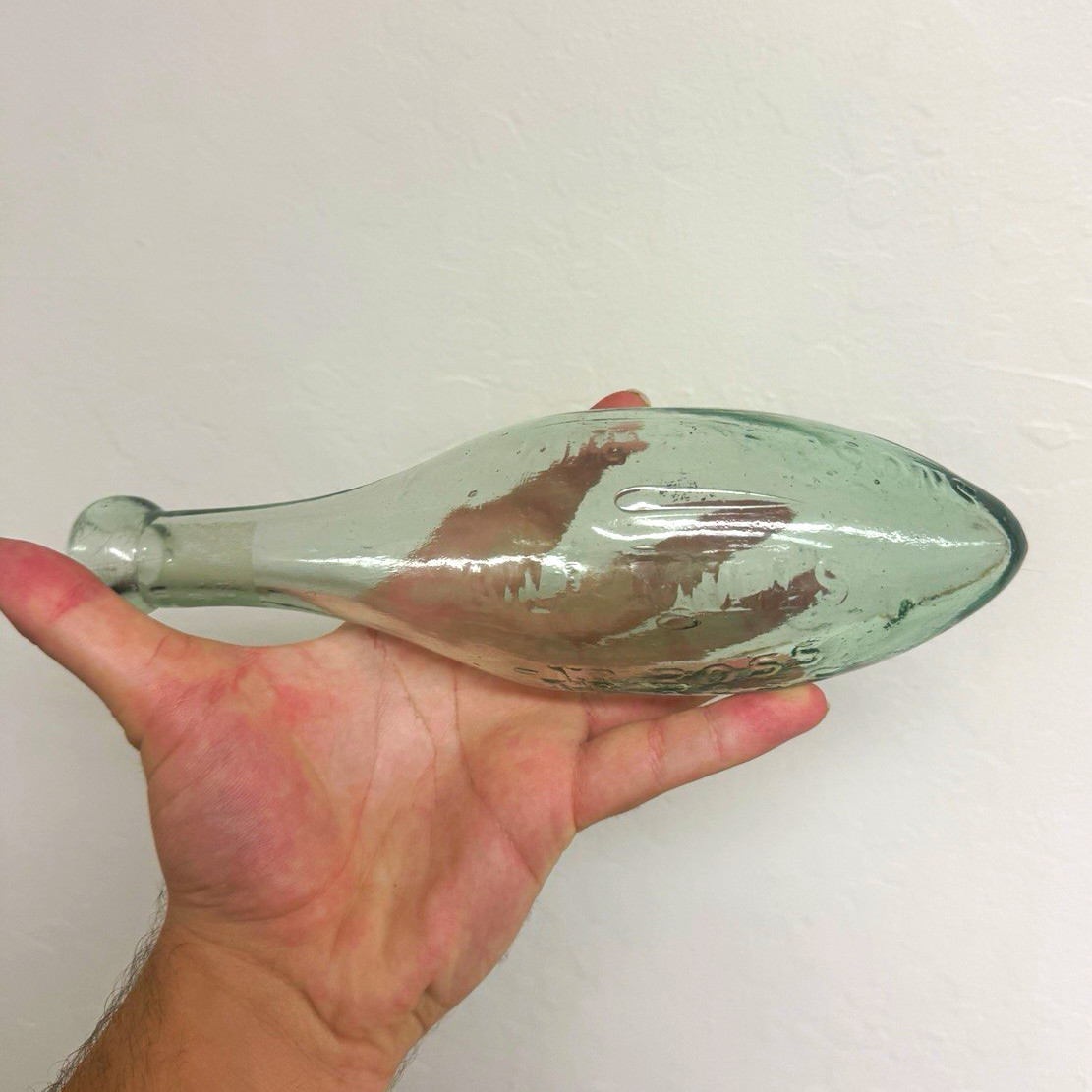 Antique 1880 A.J. Wintle & Sons Bill Mills Ross Torpedo Soda Bottle Aqua Glass