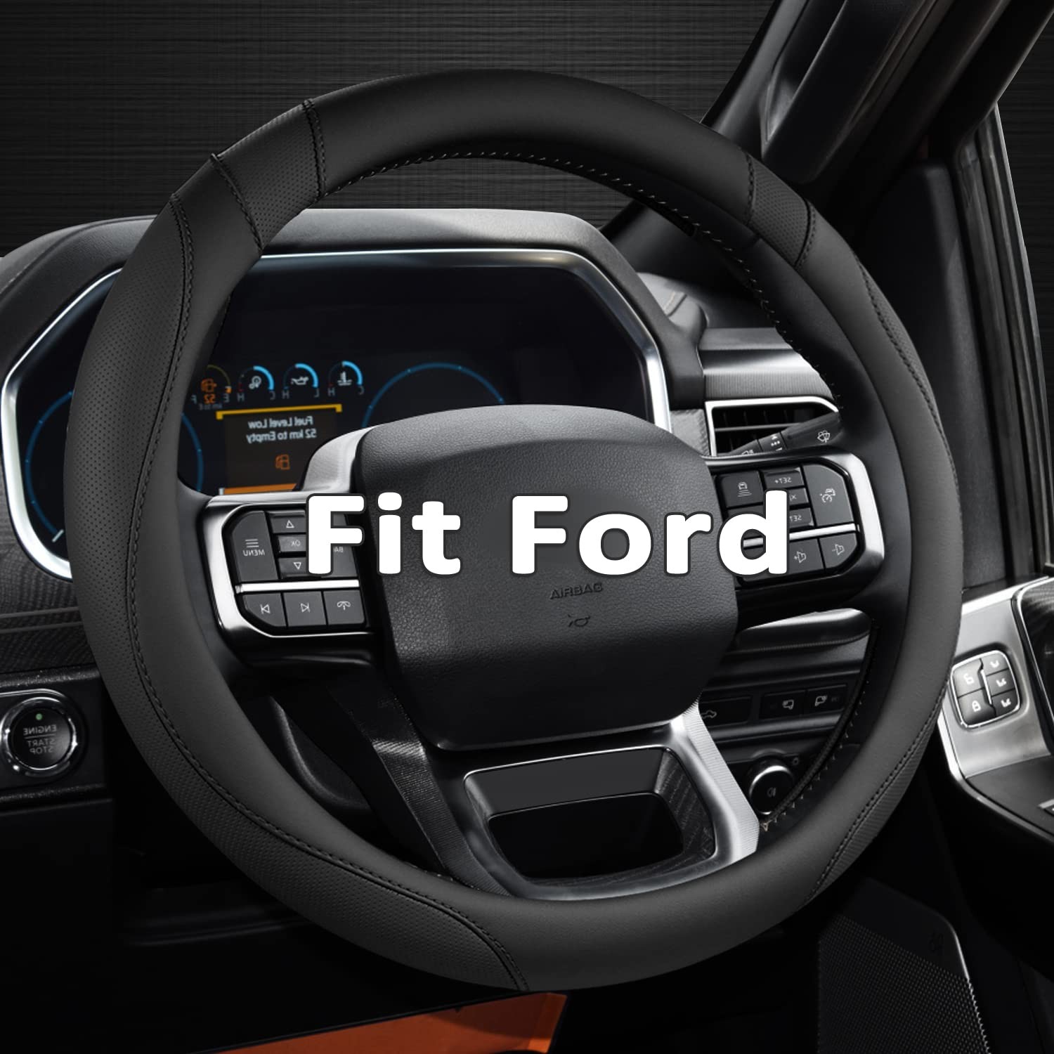 Customized Steering Wheel Cover for Ford F-Series F-150 F-250 F-350 Expedition