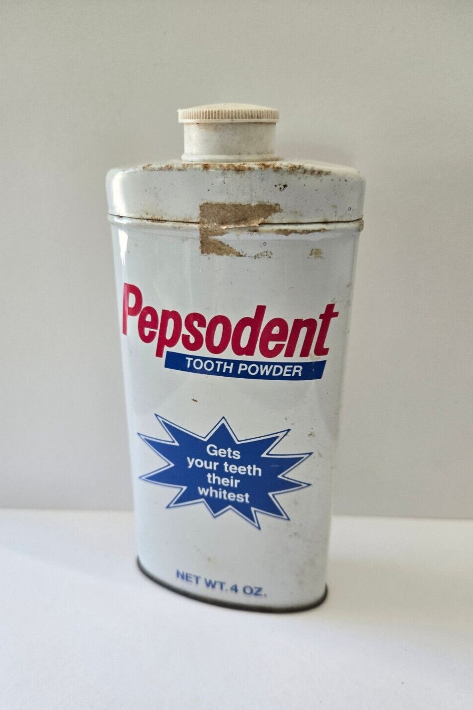 Pepsodent Tooth Powder Vintage Empty Bottle 4oz Tin