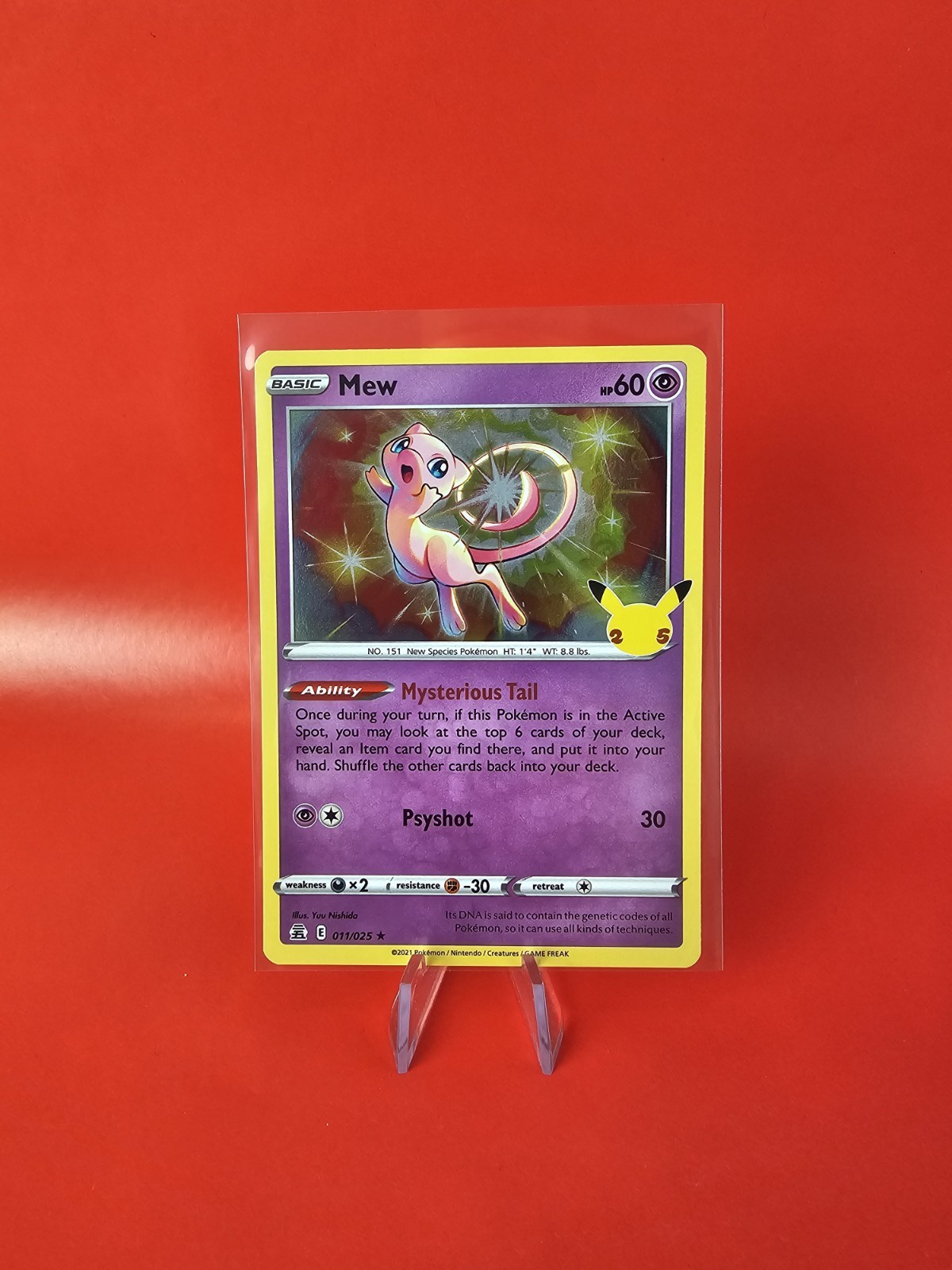 Pokemon TCG Mew 011/025 Celebrations Holo Rare English 2021