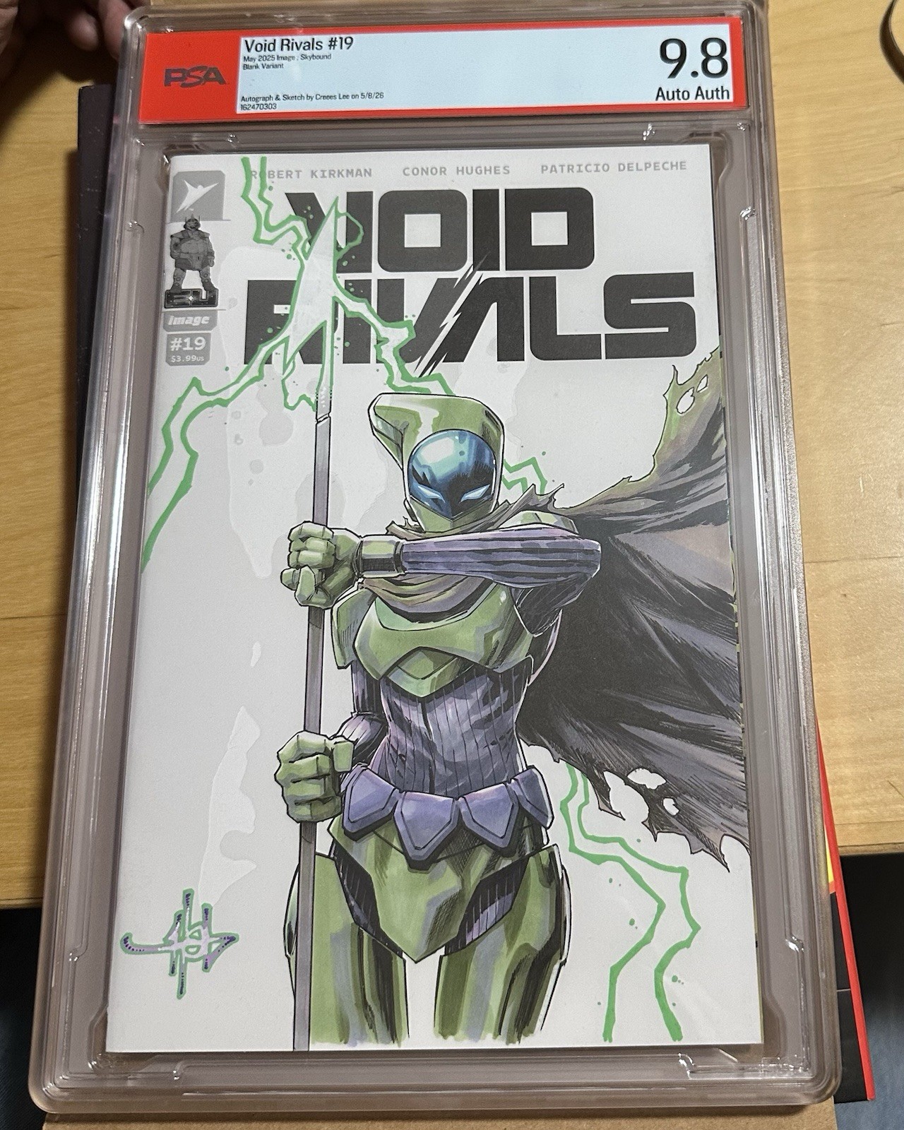PSA 9.8 CREEES LEE SOLILA SKETCH  on Void Rivals 19 Blank Energon Blind Box Pull