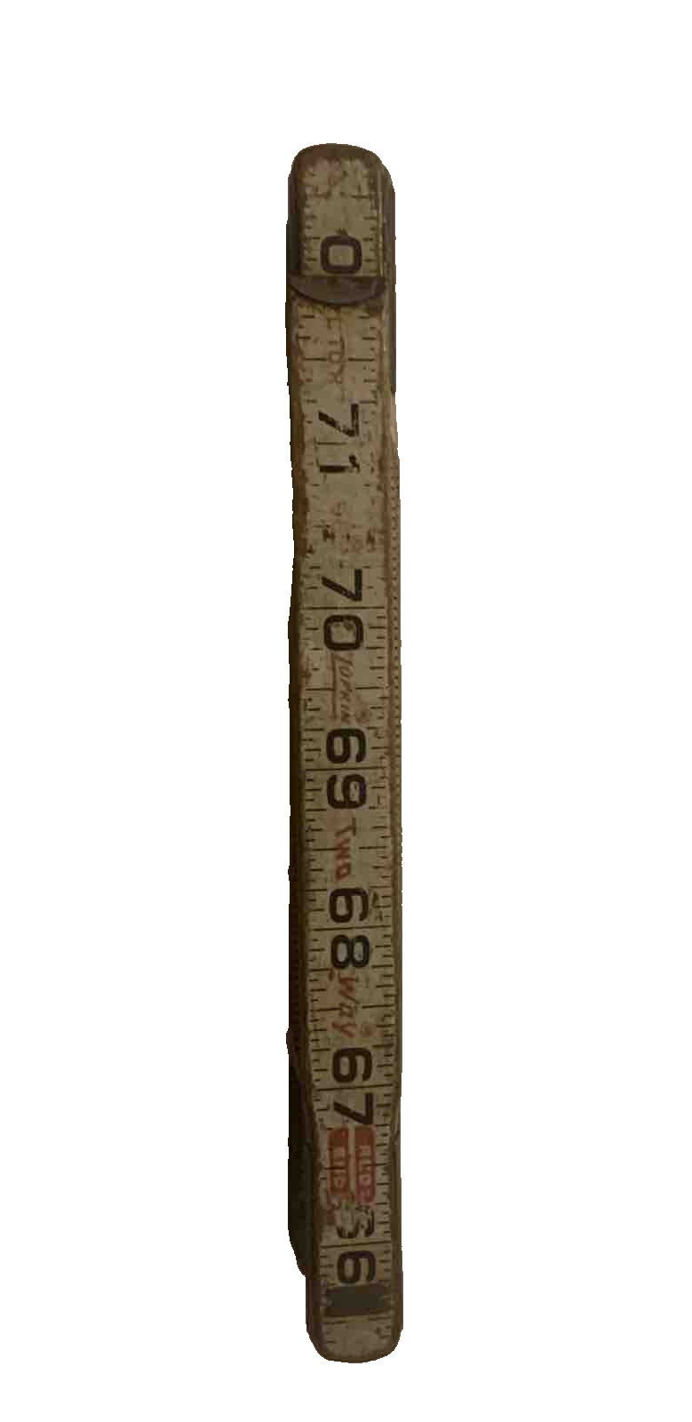 Lufkin  No 966 RedEnd Two Way Wooden Folding Ruler Measure Tape 72