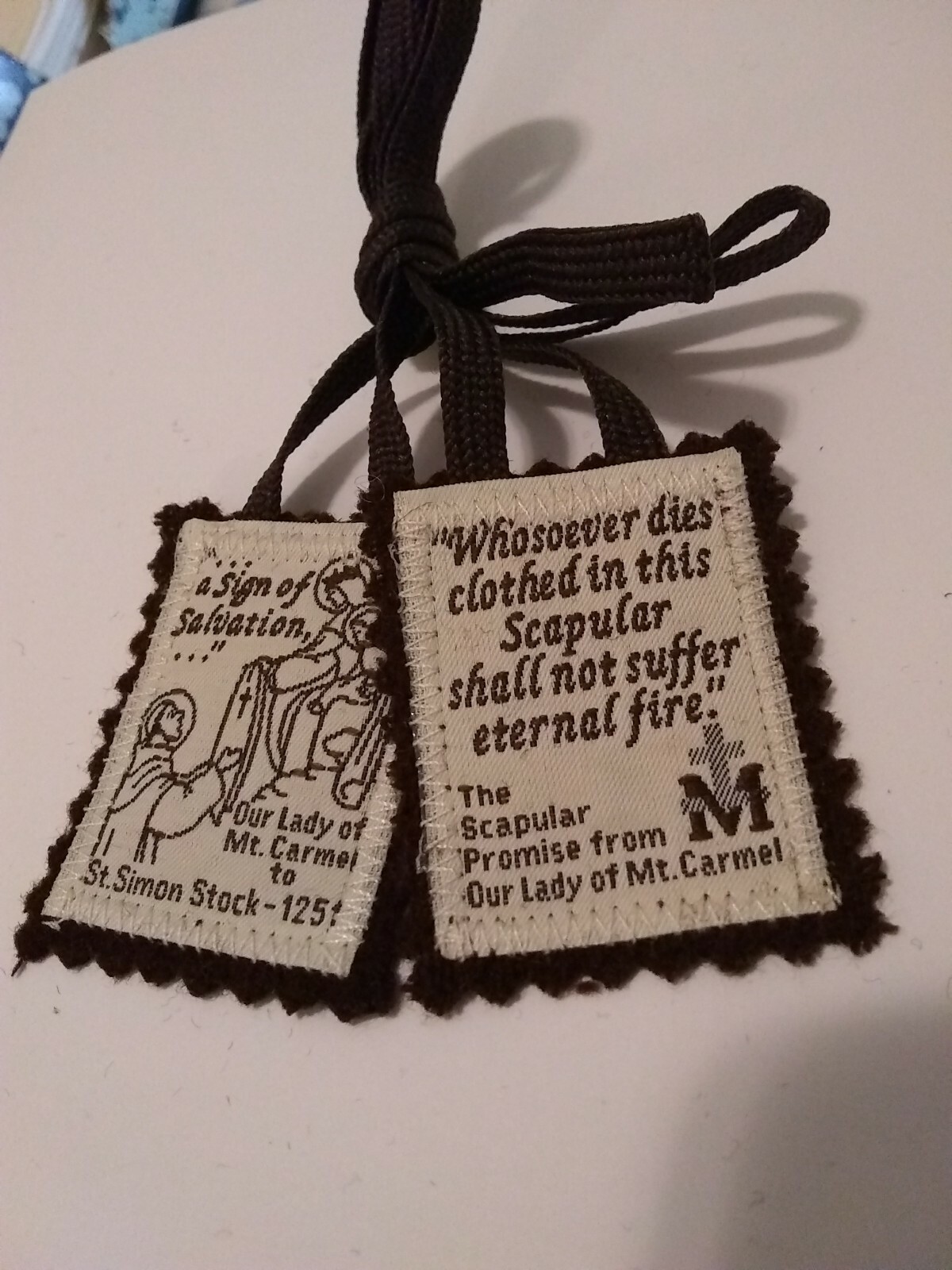 Brown Scapular 100 % wool made in USA Brown Scapular 100 % wool made in USA