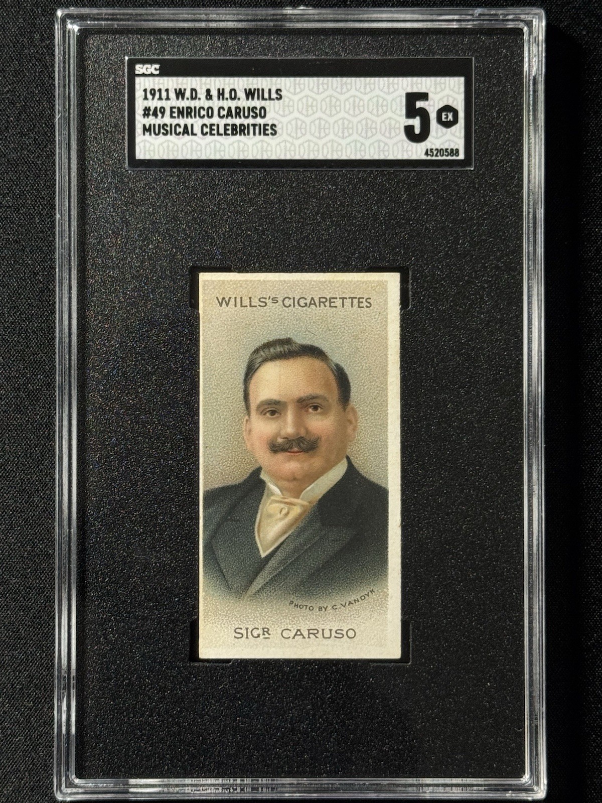 1911 Wills Musical Celebrities - Enrico Caruso #49 SGC 5 - Opera Tenor