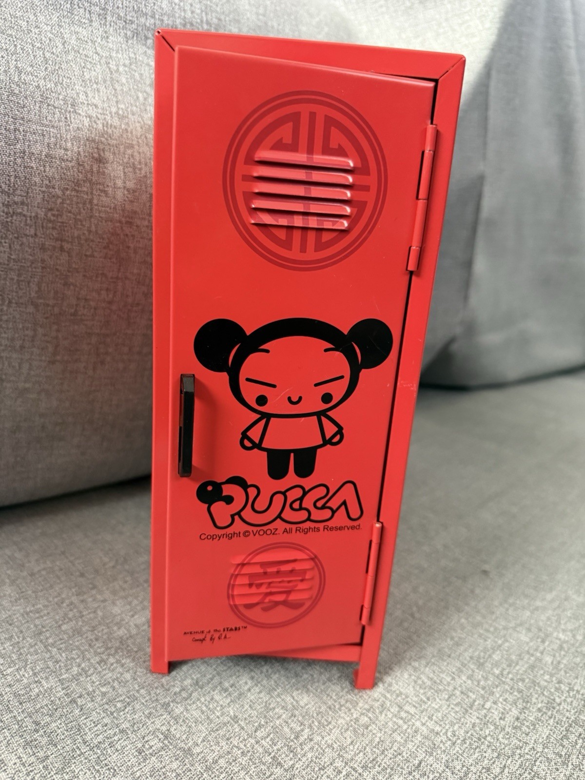 Vintage Pucca Metal Storage Locker Box Red VOOZ Avenue of the Stars 2000s Rare