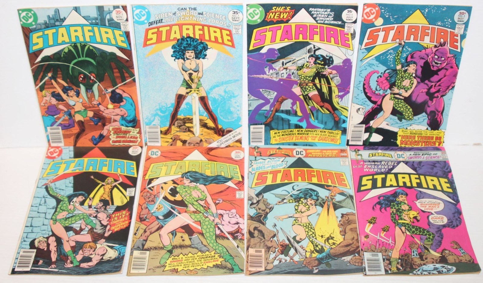 Starfire #1-8 - David Micheline DC Comics 1976 Bronze Age Complete Series Set