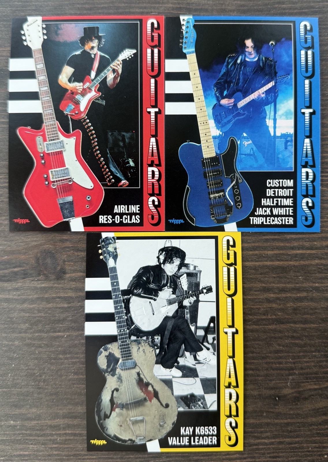 JACK WHITE Guitars Trading Cards - set of 3 - from Third Man Vault 68 Tripppl JACK WHITE Guitars Trading Cards - set of 3 - from Third Man Vault 68 Tripppl