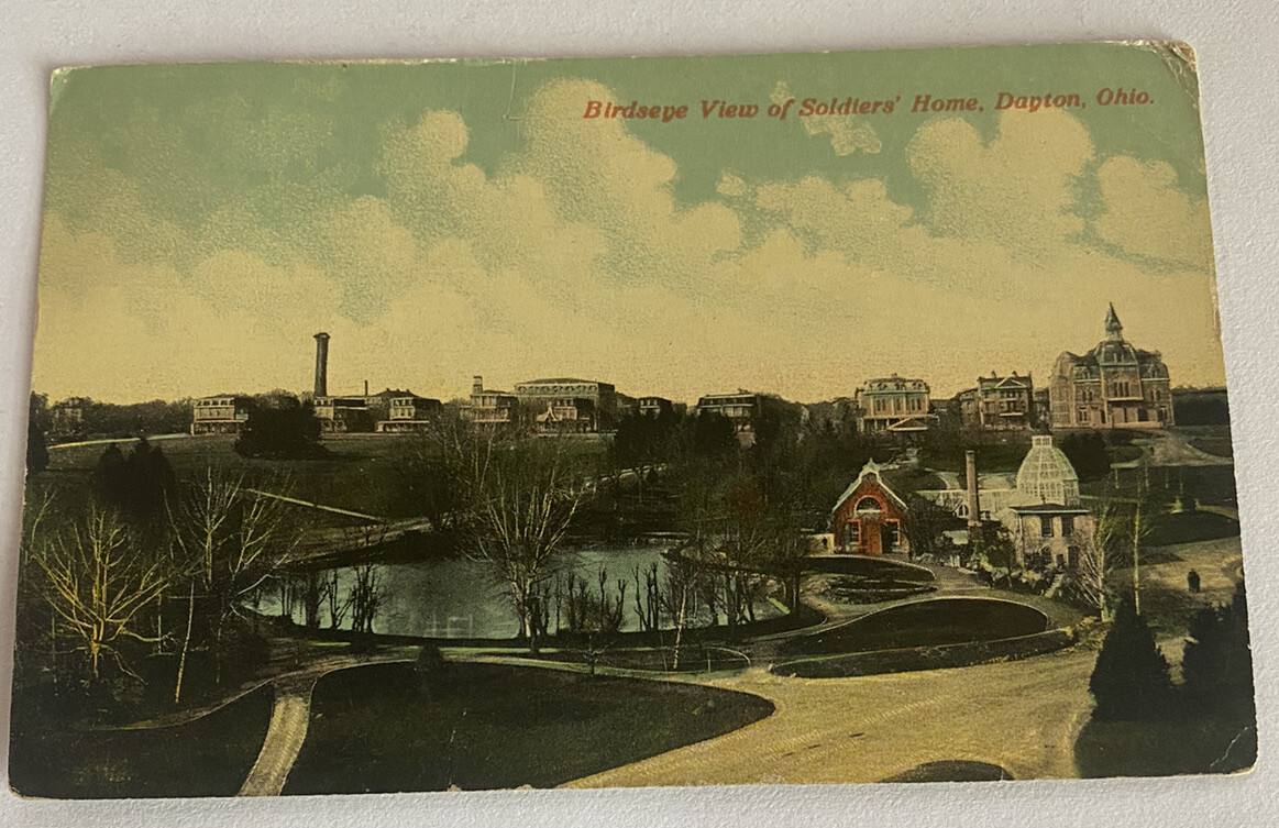 Birdseye View of Soldiers' Home ~ Dayton, Ohio OH ~ Antique 1900s Postcard