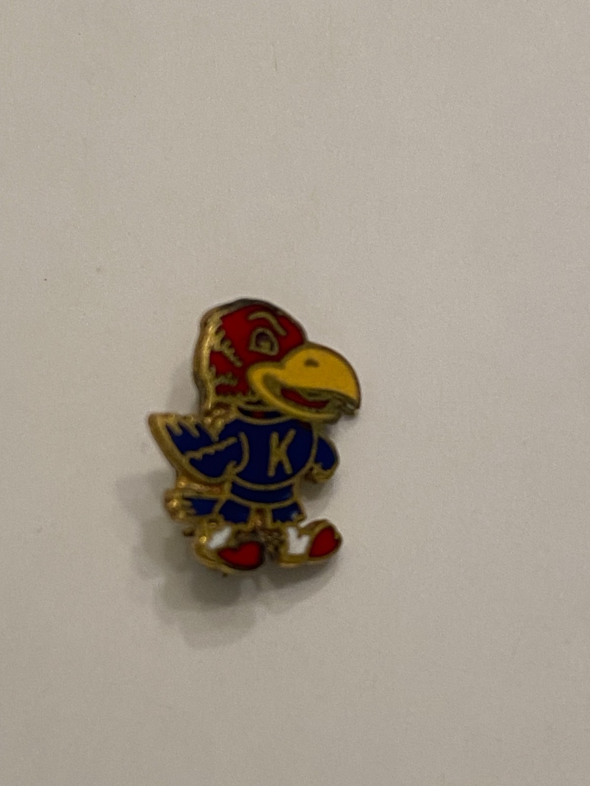 RARE Vintage University of Kansas Jayhawk lapel/tie pin